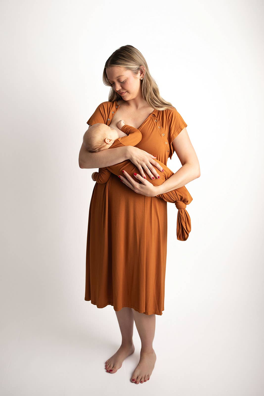 Longhorn Orange Knotted Baby Gown