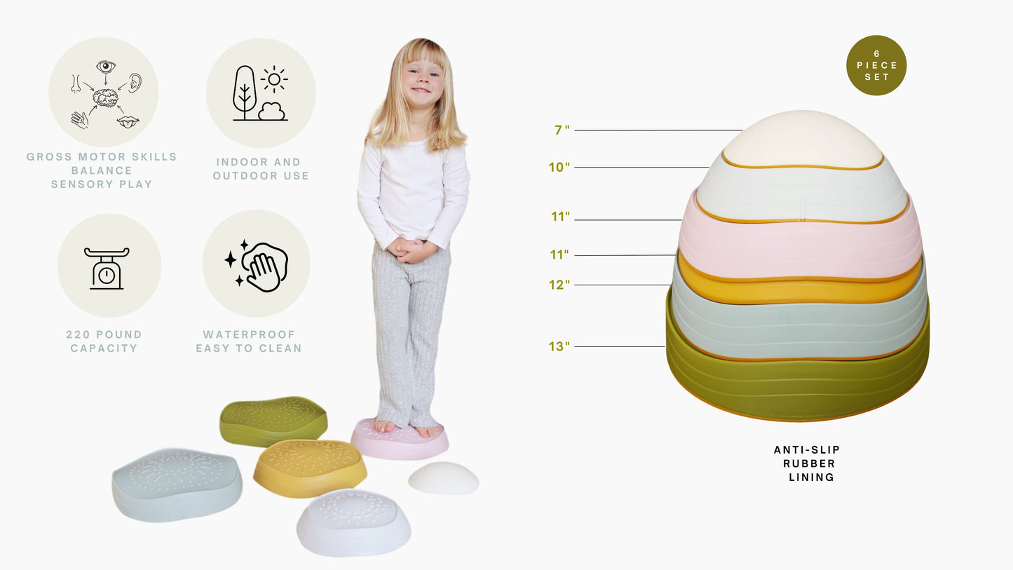 Balance Stepping Stones- 6 Piece Set