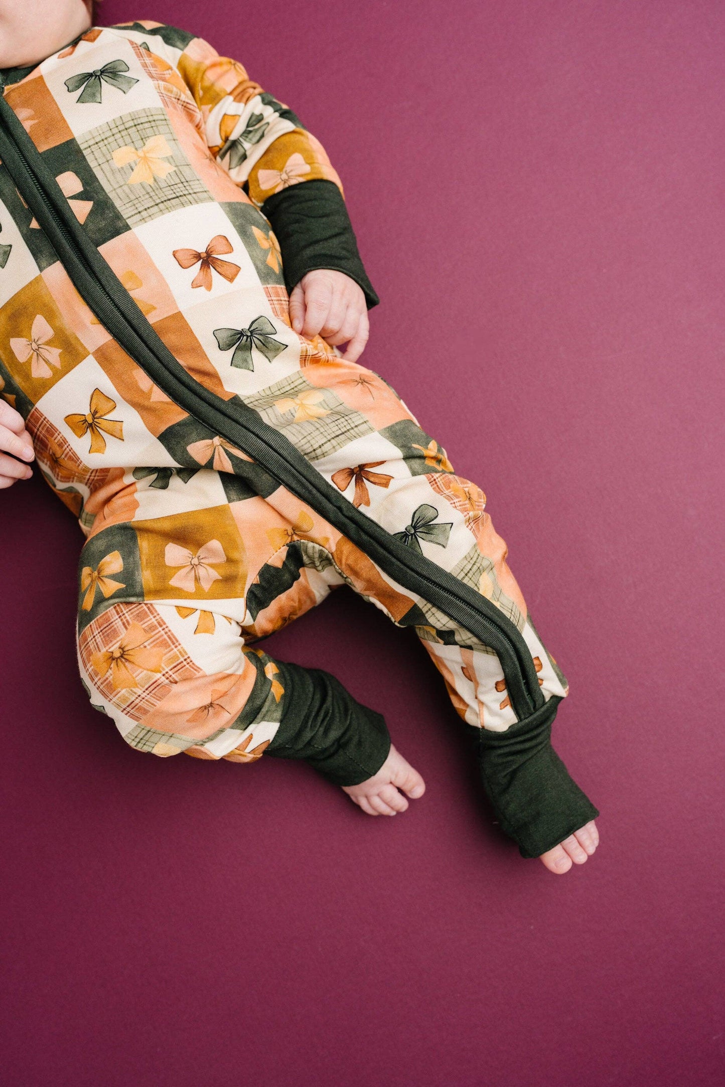 Orange & Green Bow Bamboo Sleeper