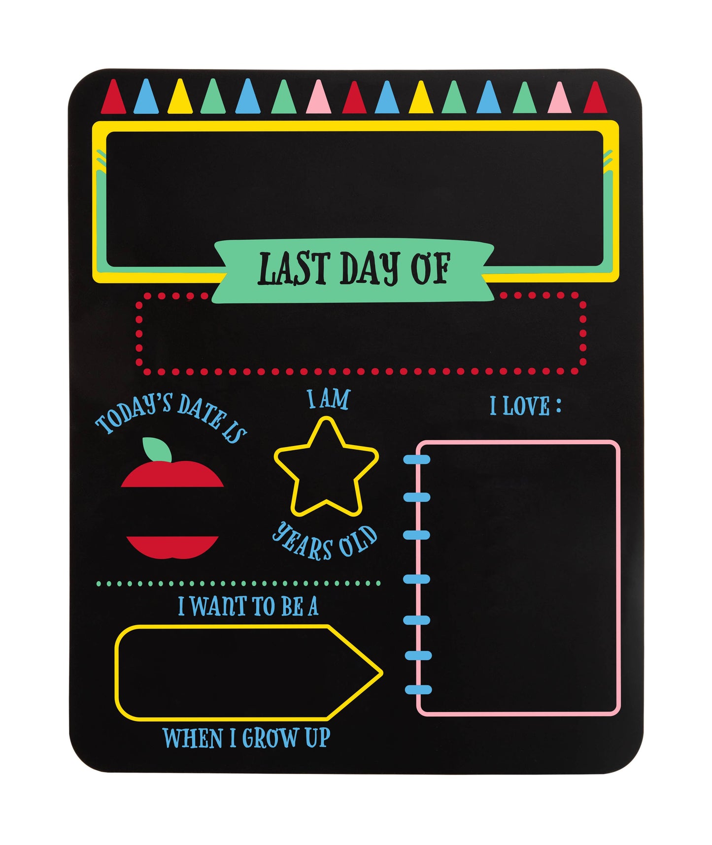 First & Last Day of School Reversible Chalkboard