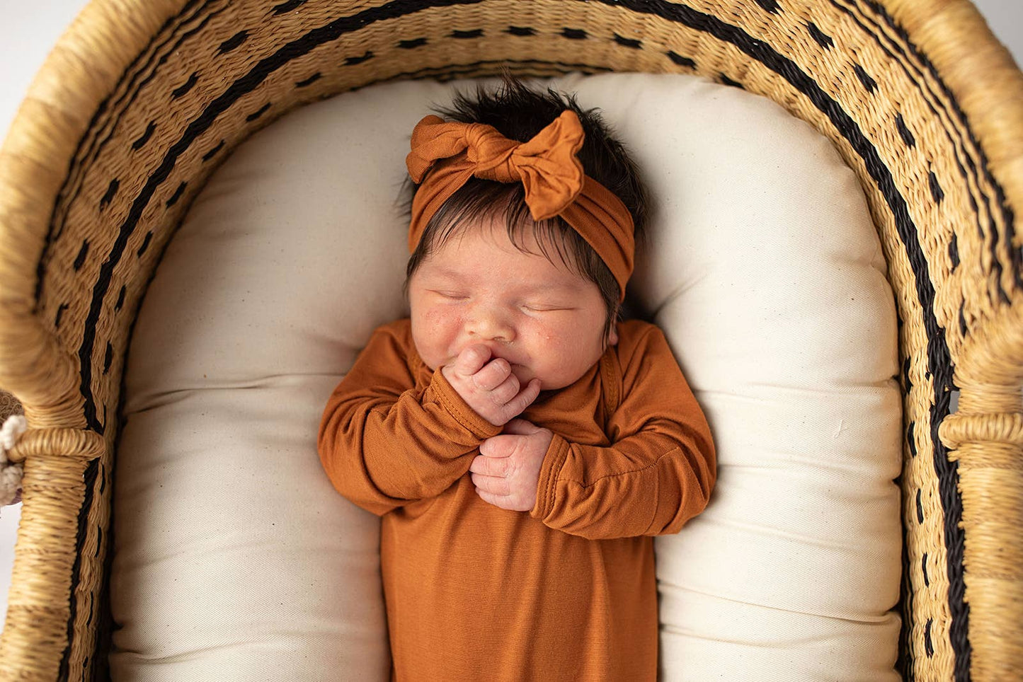 Longhorn Orange Knotted Baby Gown