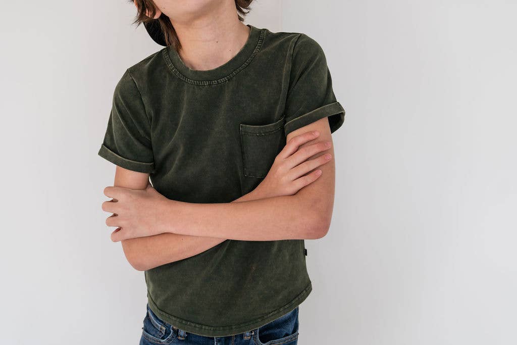 Stonewash Kids Pocket Tee-Lindworm