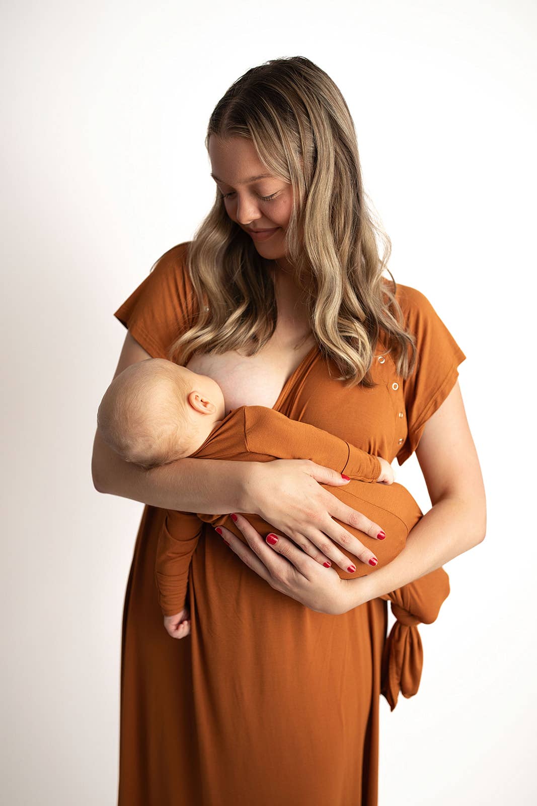 Longhorn Orange Knotted Baby Gown