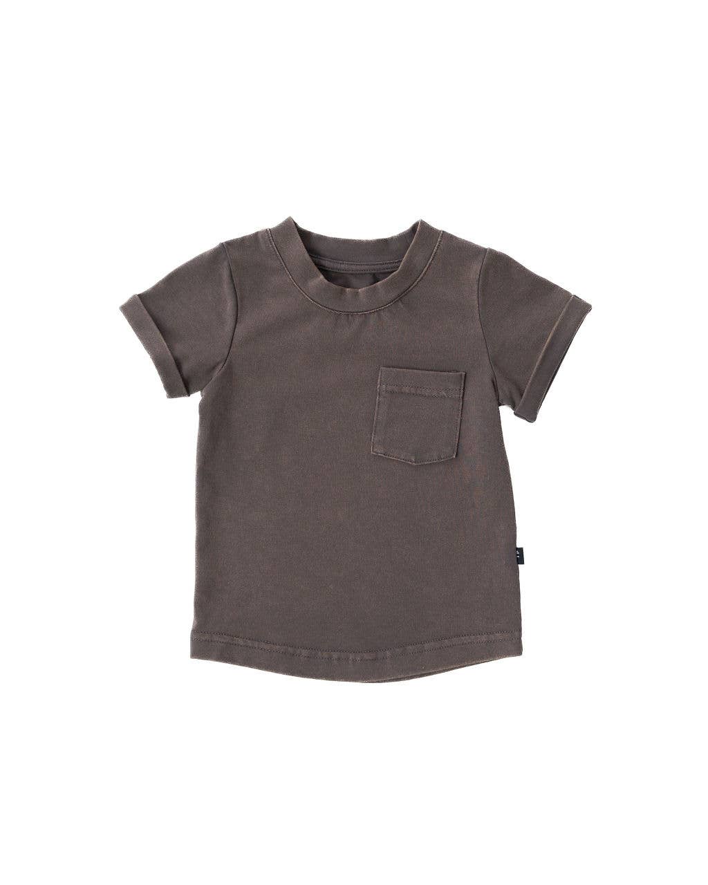 Stonewash Kids Pocket Tee-Slate