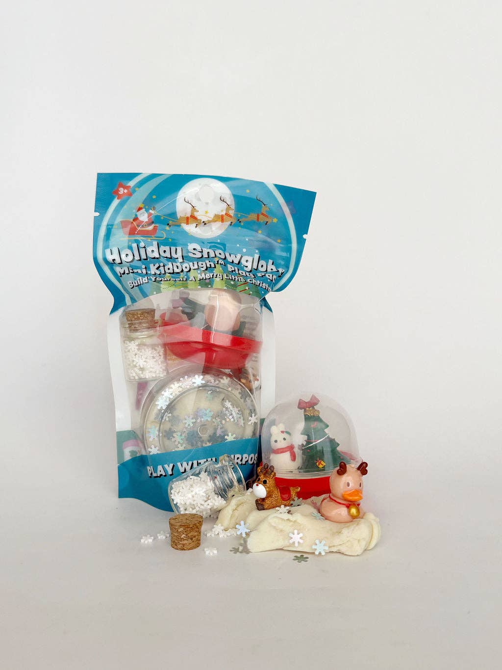 Holiday Snowglobe Mini KidDough Play Pack by Earth Grown KidDoughs