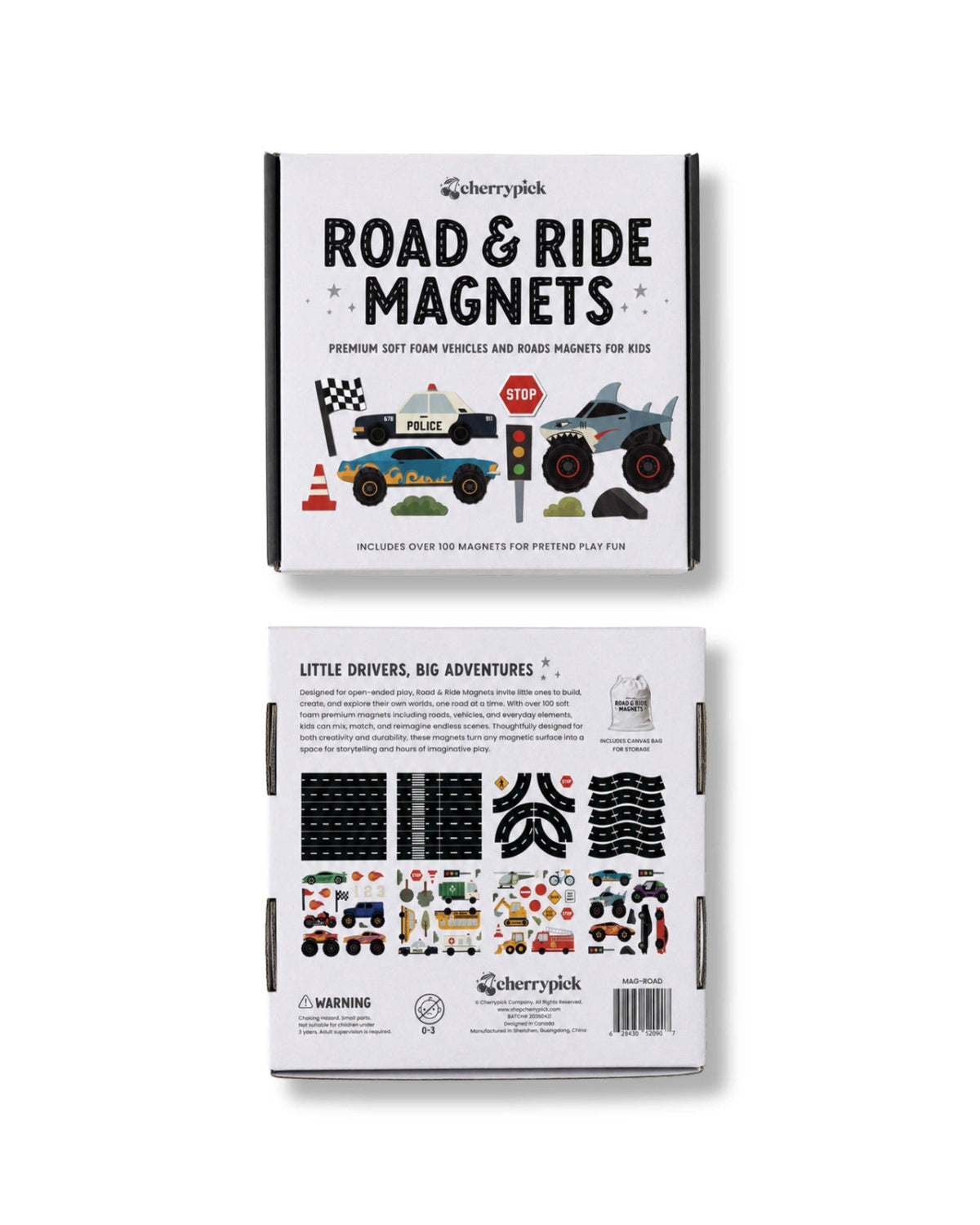 Road & Ride Car Magnets 100 Piece Set