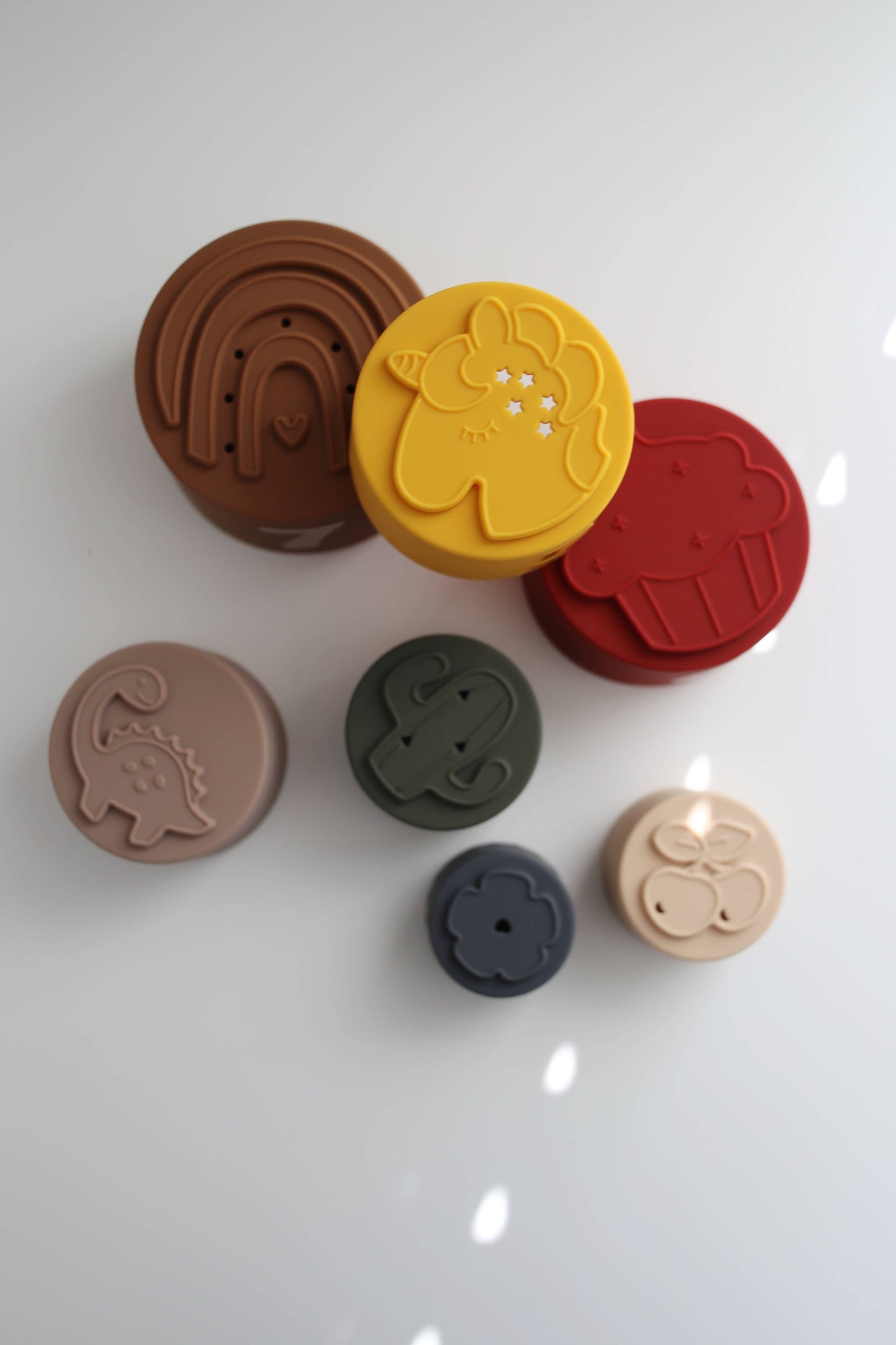 Stacking Silicone Nesting Cups - Retro