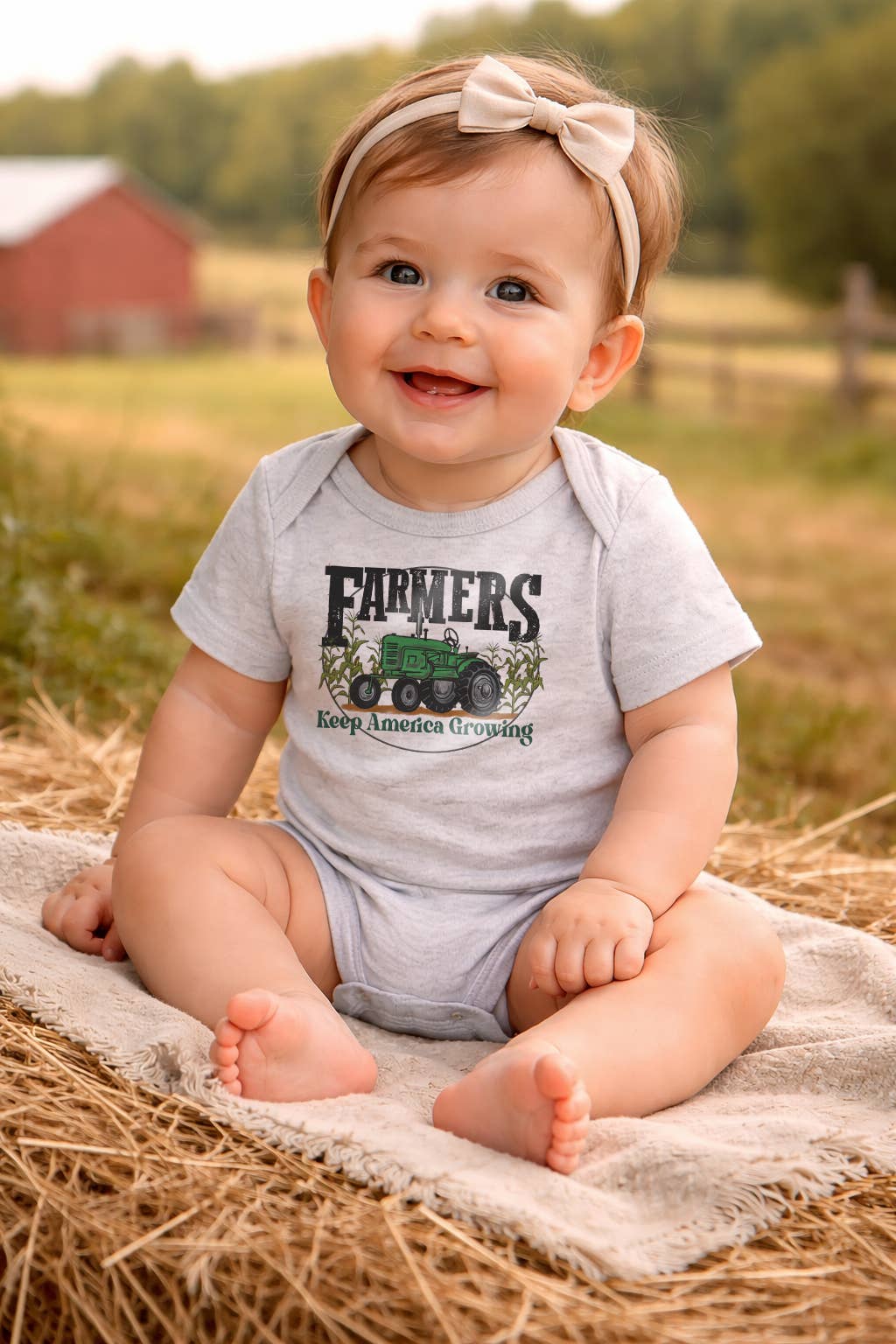 Green Farmers Keep America Growing Onesie
