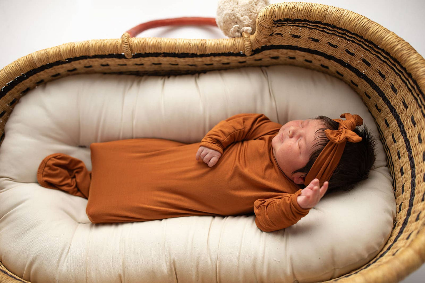 Longhorn Orange Knotted Baby Gown