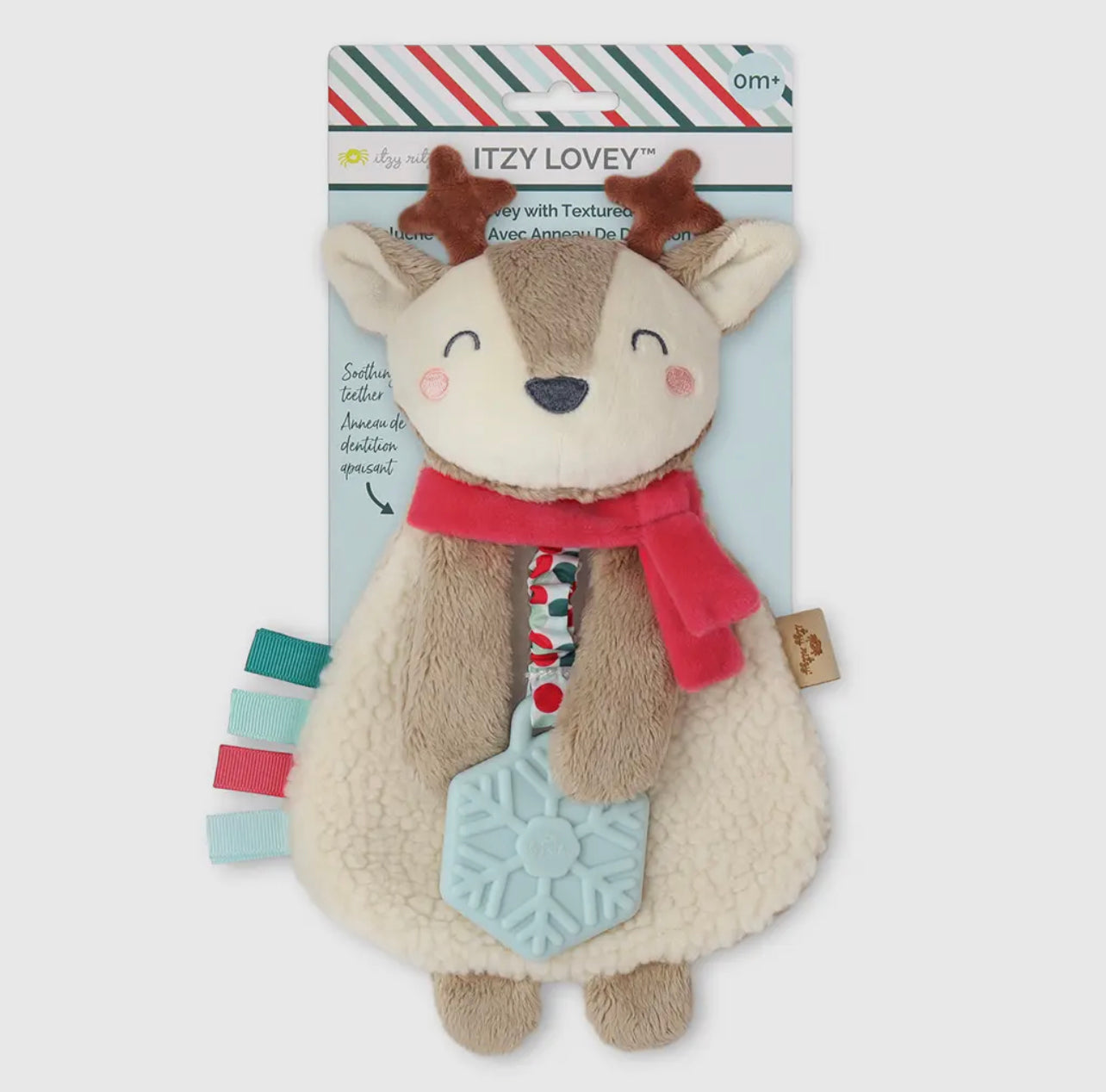 Itzy Ritzy Lovey Plush+Teether Toy - Reindeer