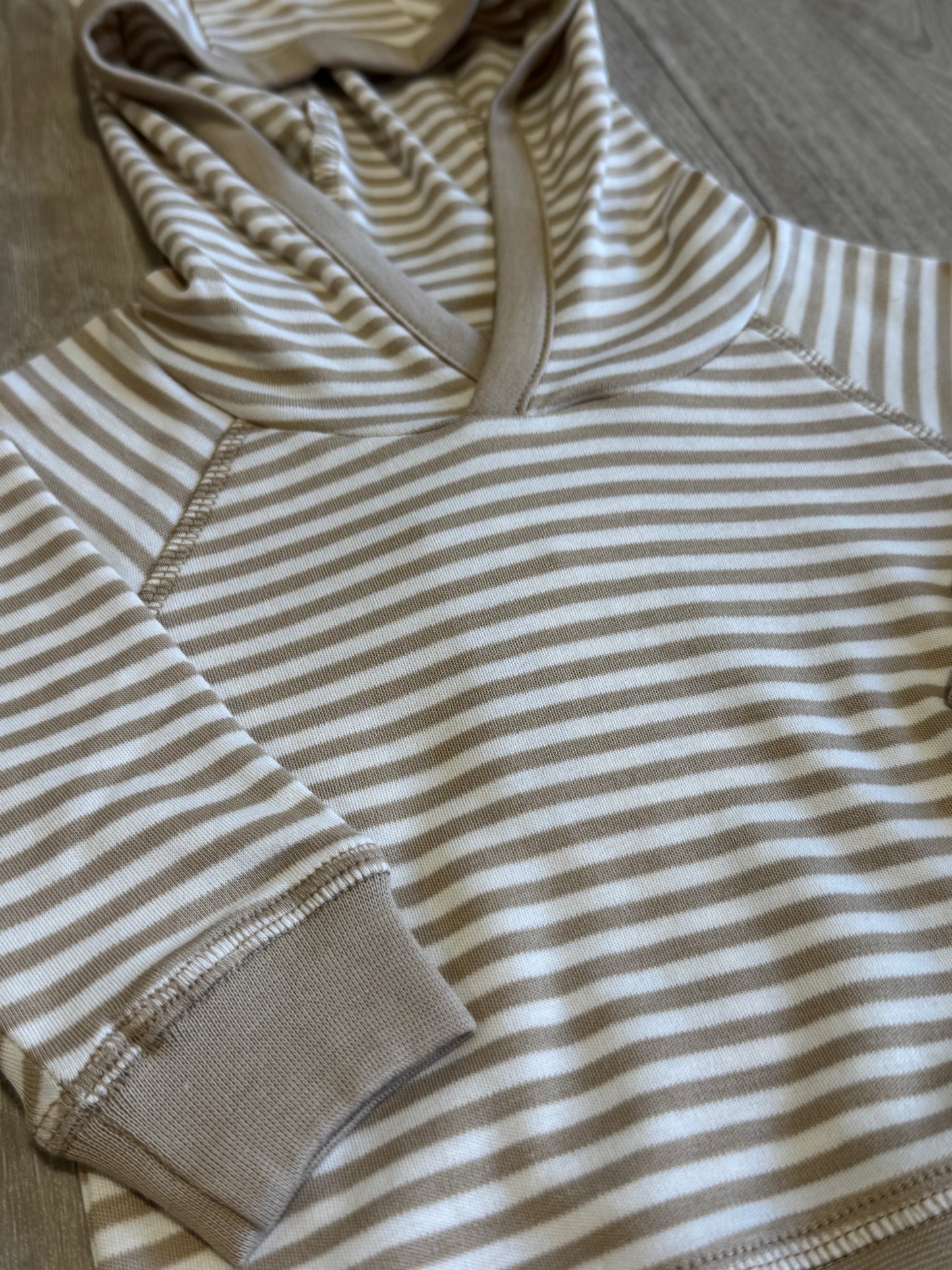 Clay Striped Madison Hooded Pullover