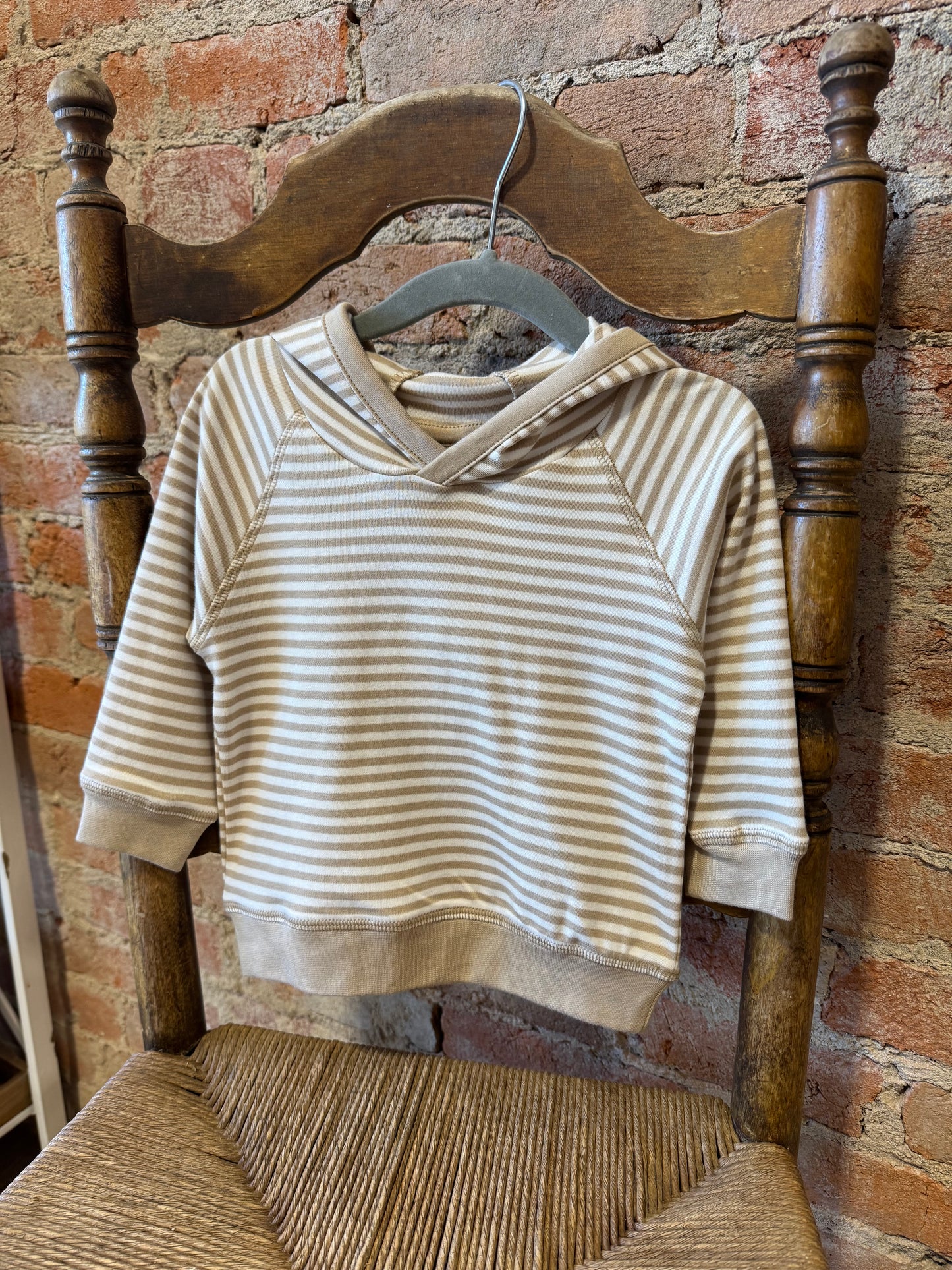 Clay Striped Madison Hooded Pullover
