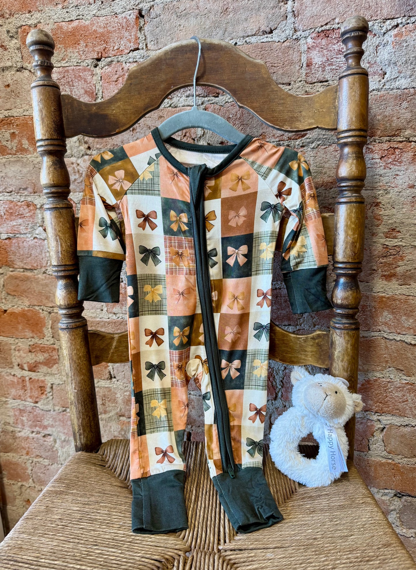 Orange & Green Bow Bamboo Sleeper