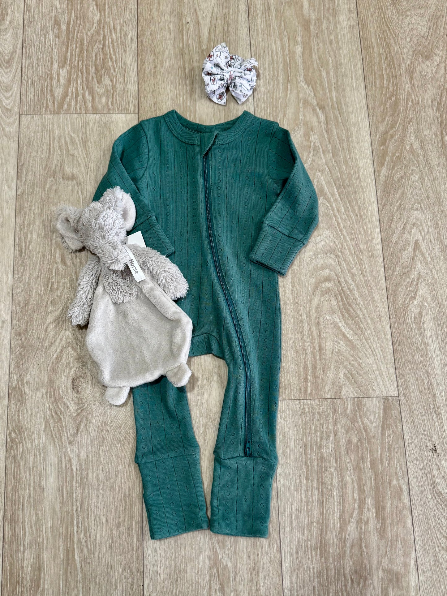 Pine Pointelle Sleeper