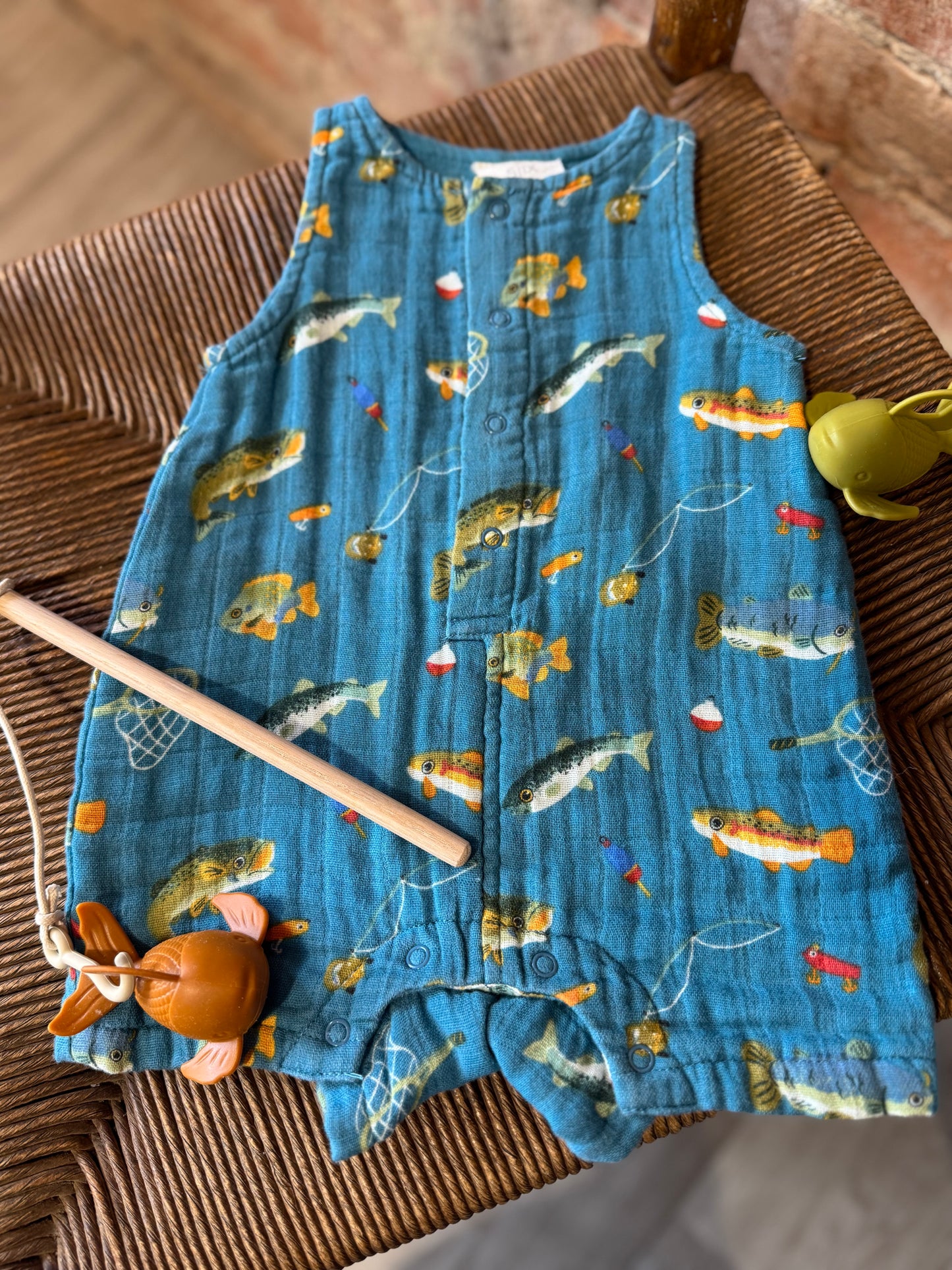 Gone Fishing Shortie Romper