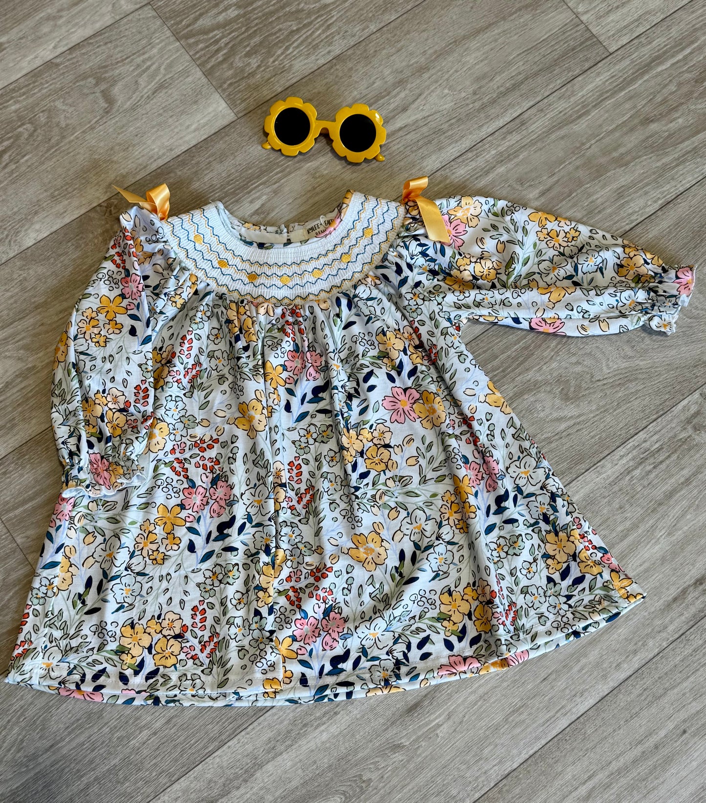 Marigold Smocked Bishop Dress