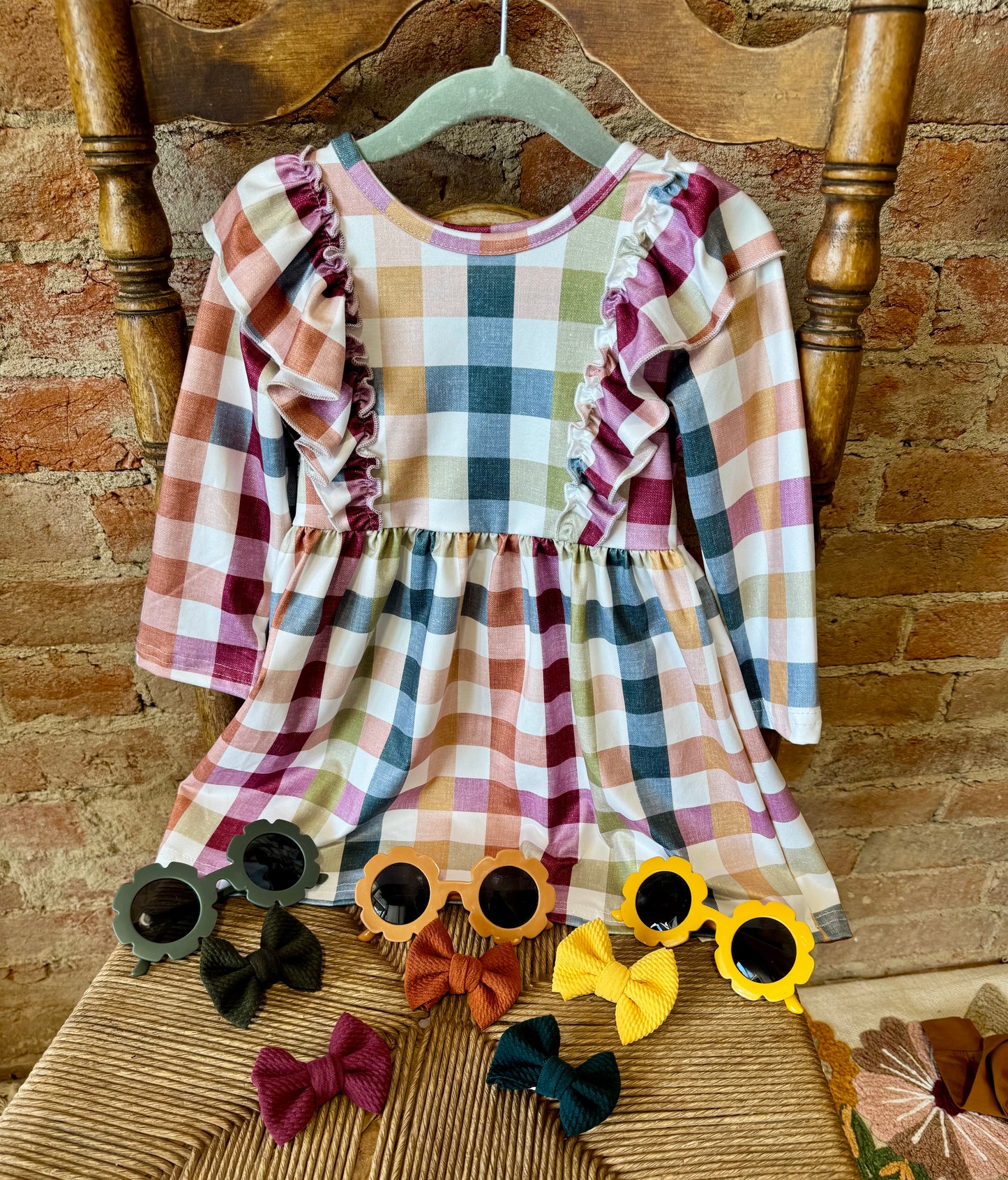 Harvest Plaid Twirl Dress