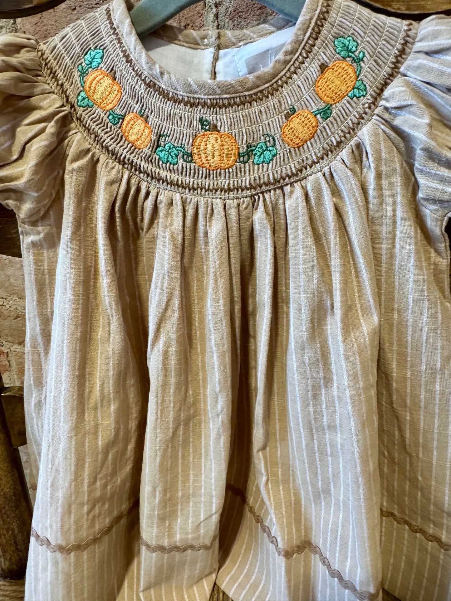 Pumpkin Pinstripe Bloomer Set