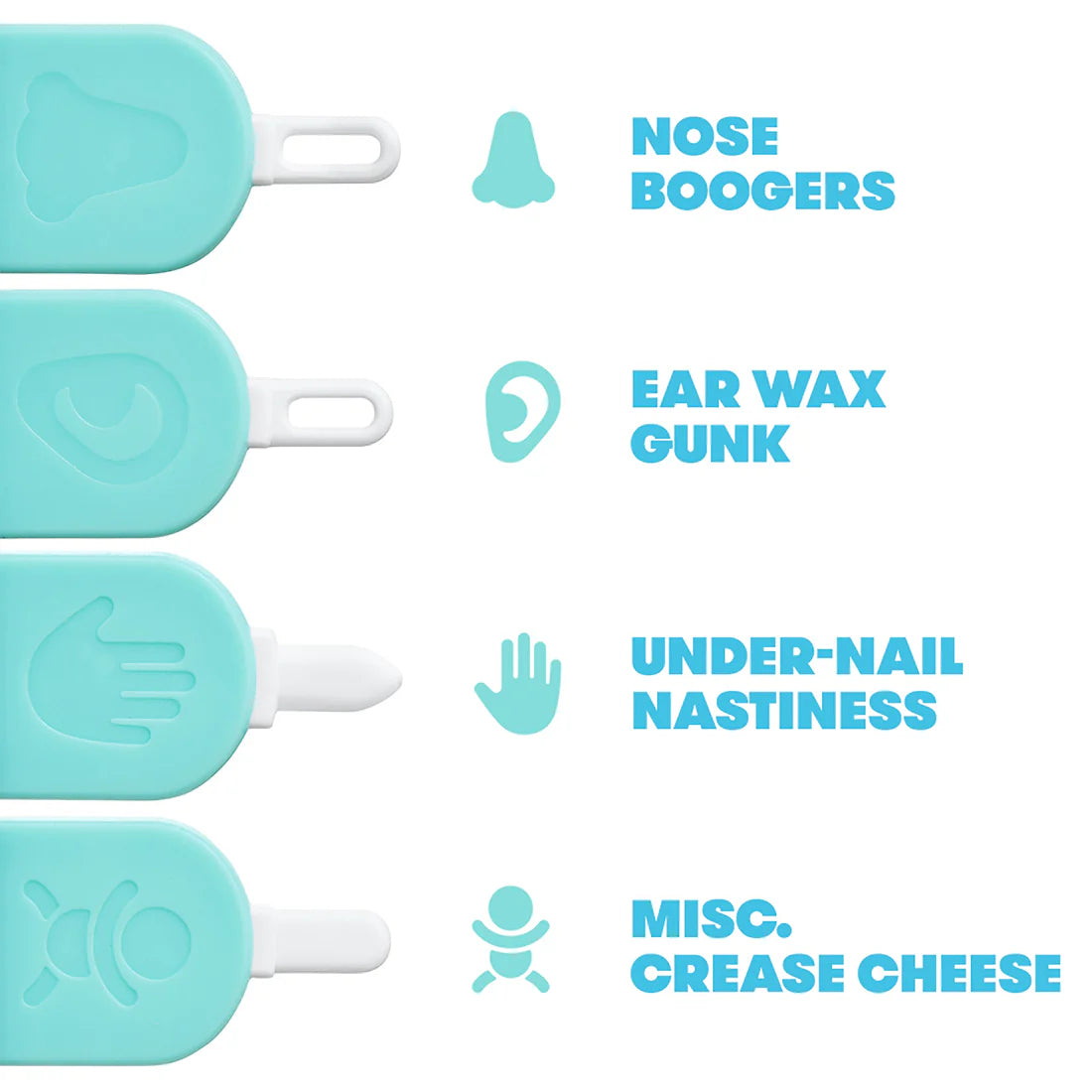 3-in-1, Nose, Nail + Ear Picker