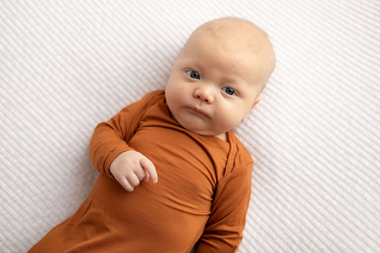 Longhorn Orange Knotted Baby Gown