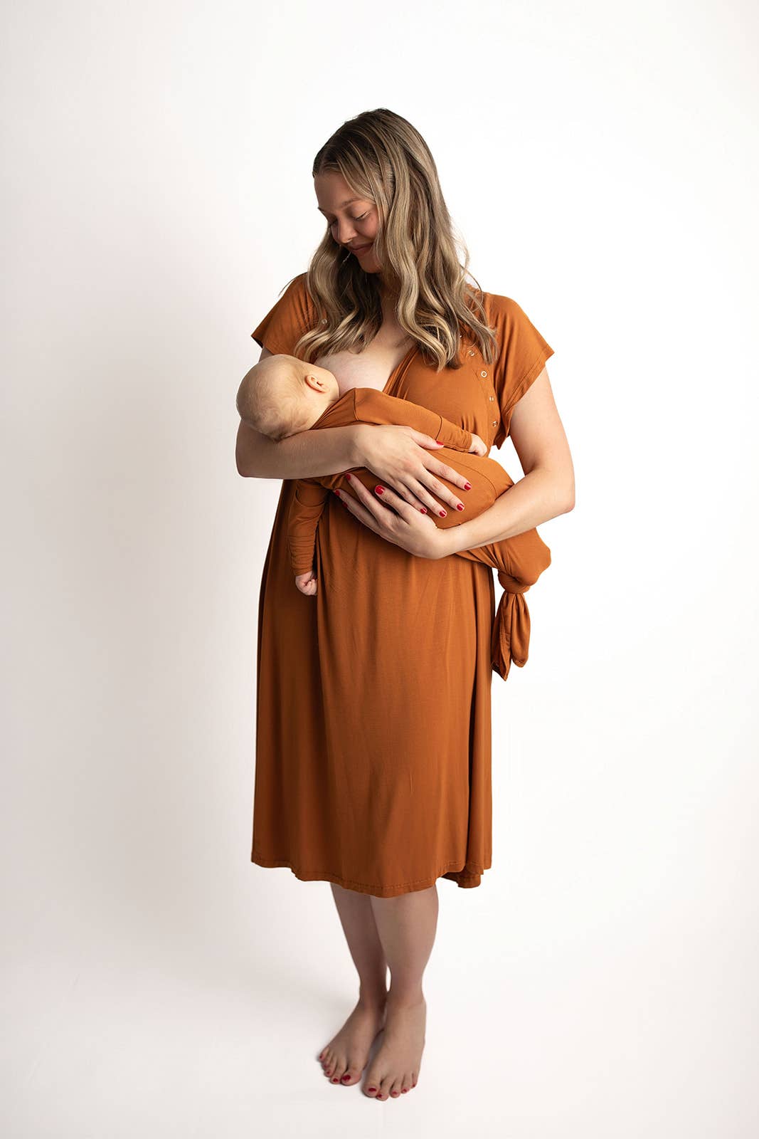 Longhorn Orange Knotted Baby Gown