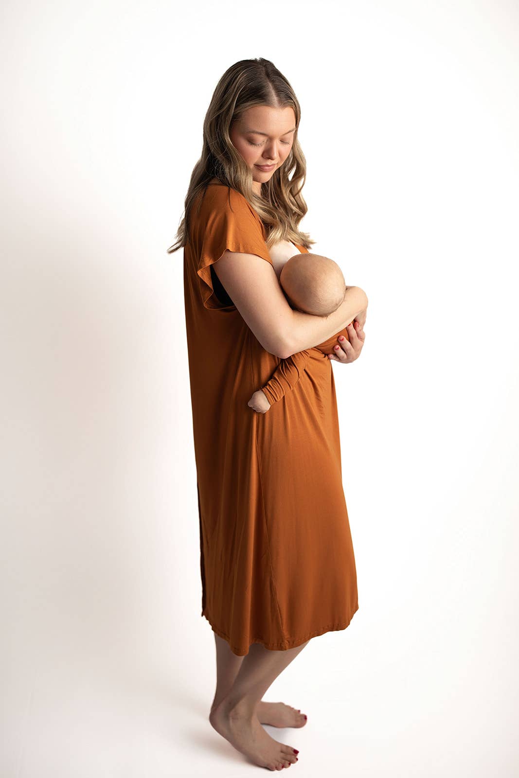 Longhorn Orange Knotted Baby Gown