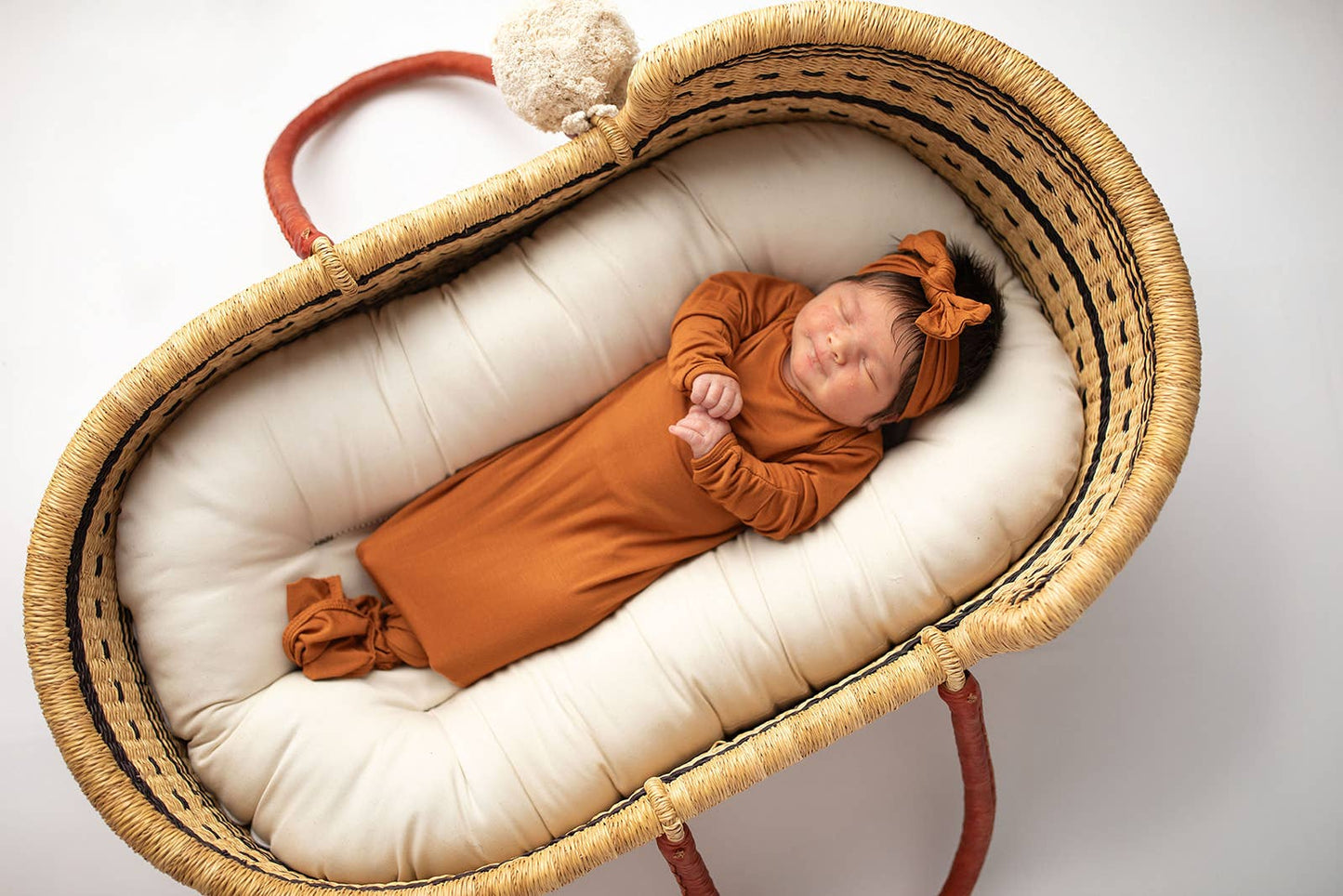 Longhorn Orange Knotted Baby Gown
