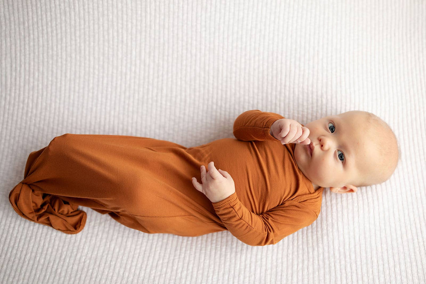 Longhorn Orange Knotted Baby Gown