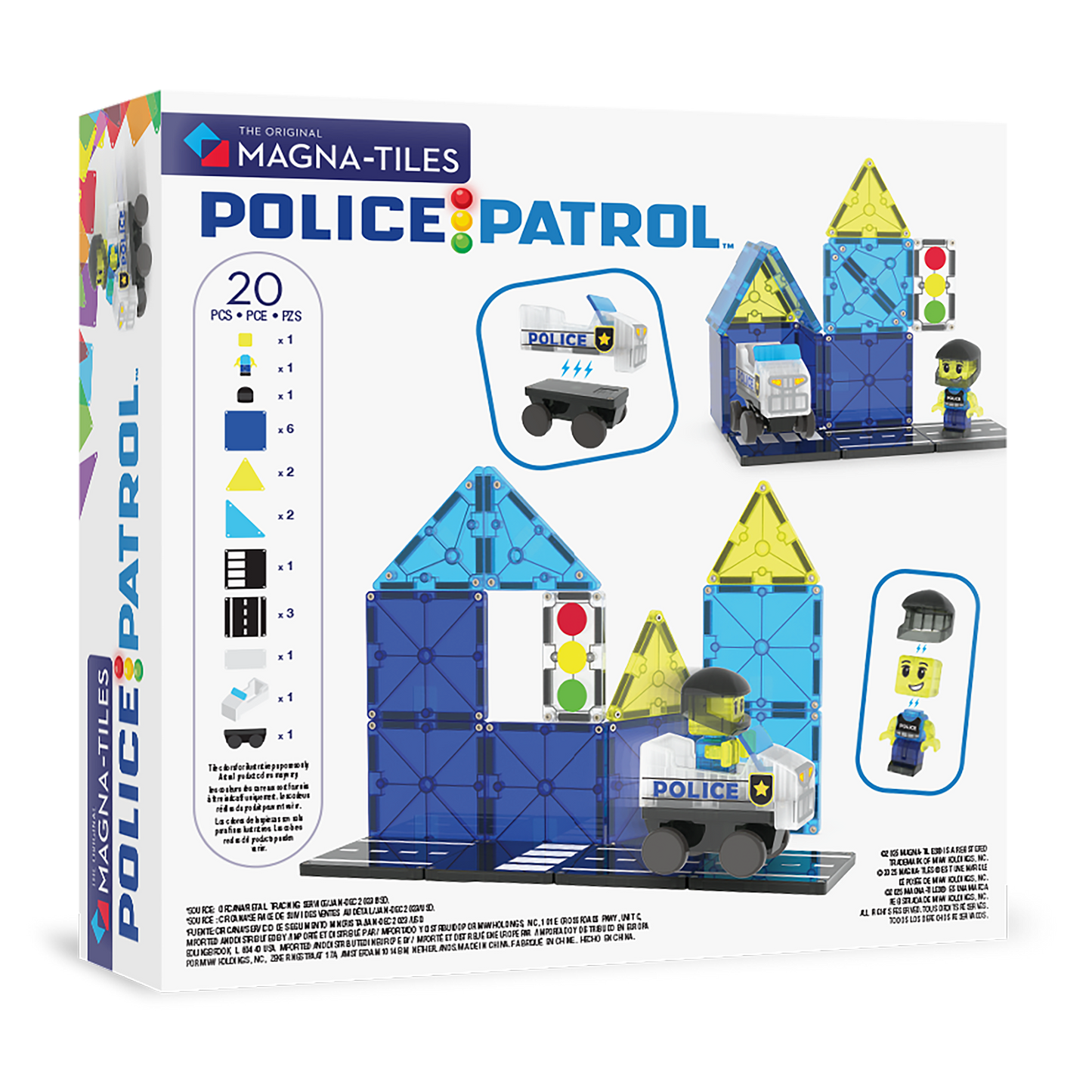 Magna-Tiles Police Patrol 20-Piece Set