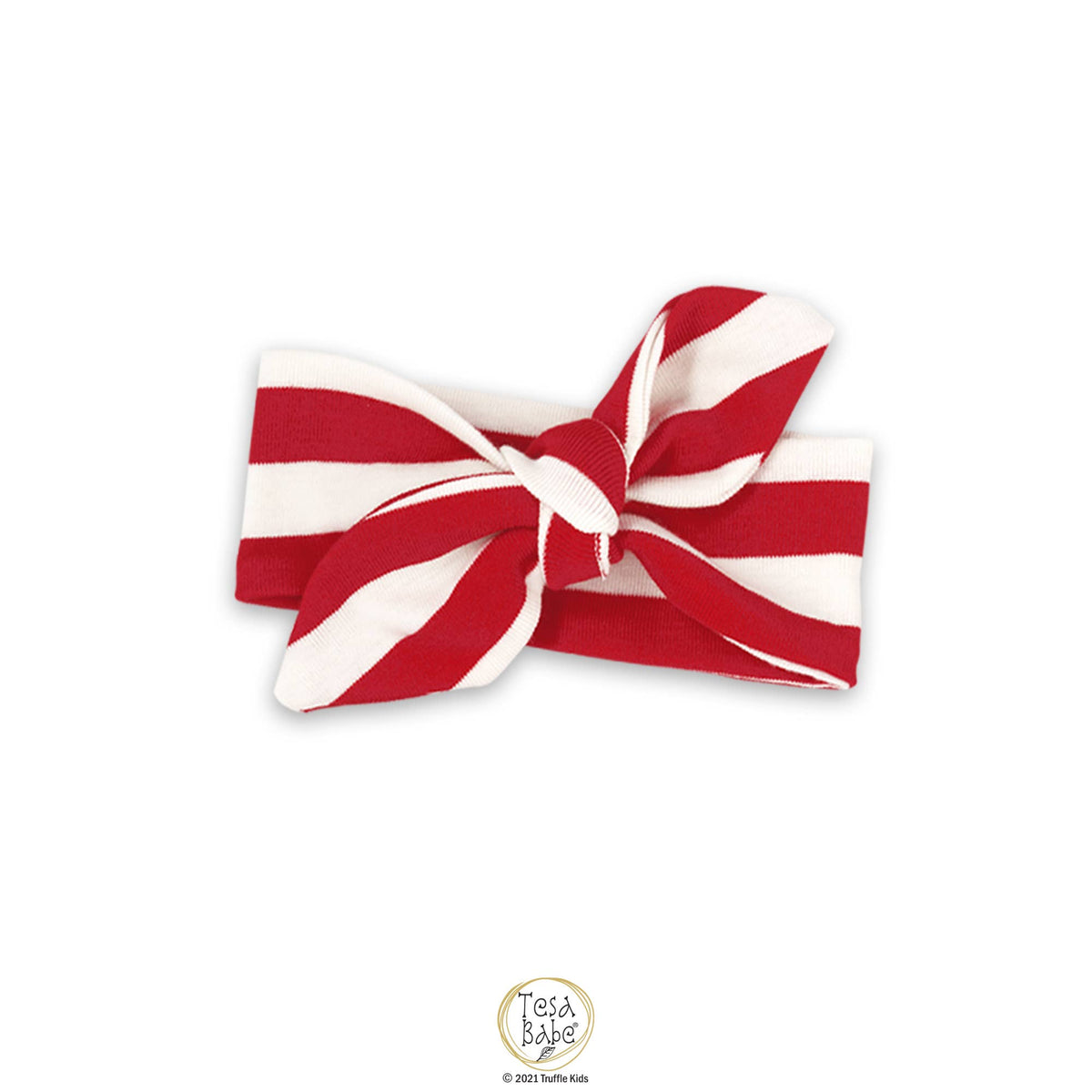 Cotton Headband - Red Striped