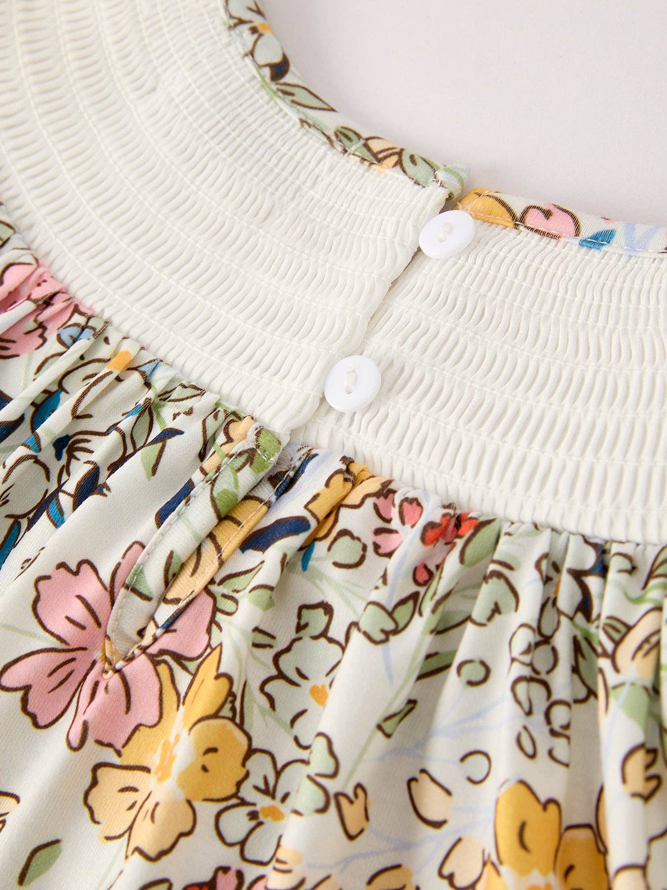 Marigold Smocked Bishop Dress
