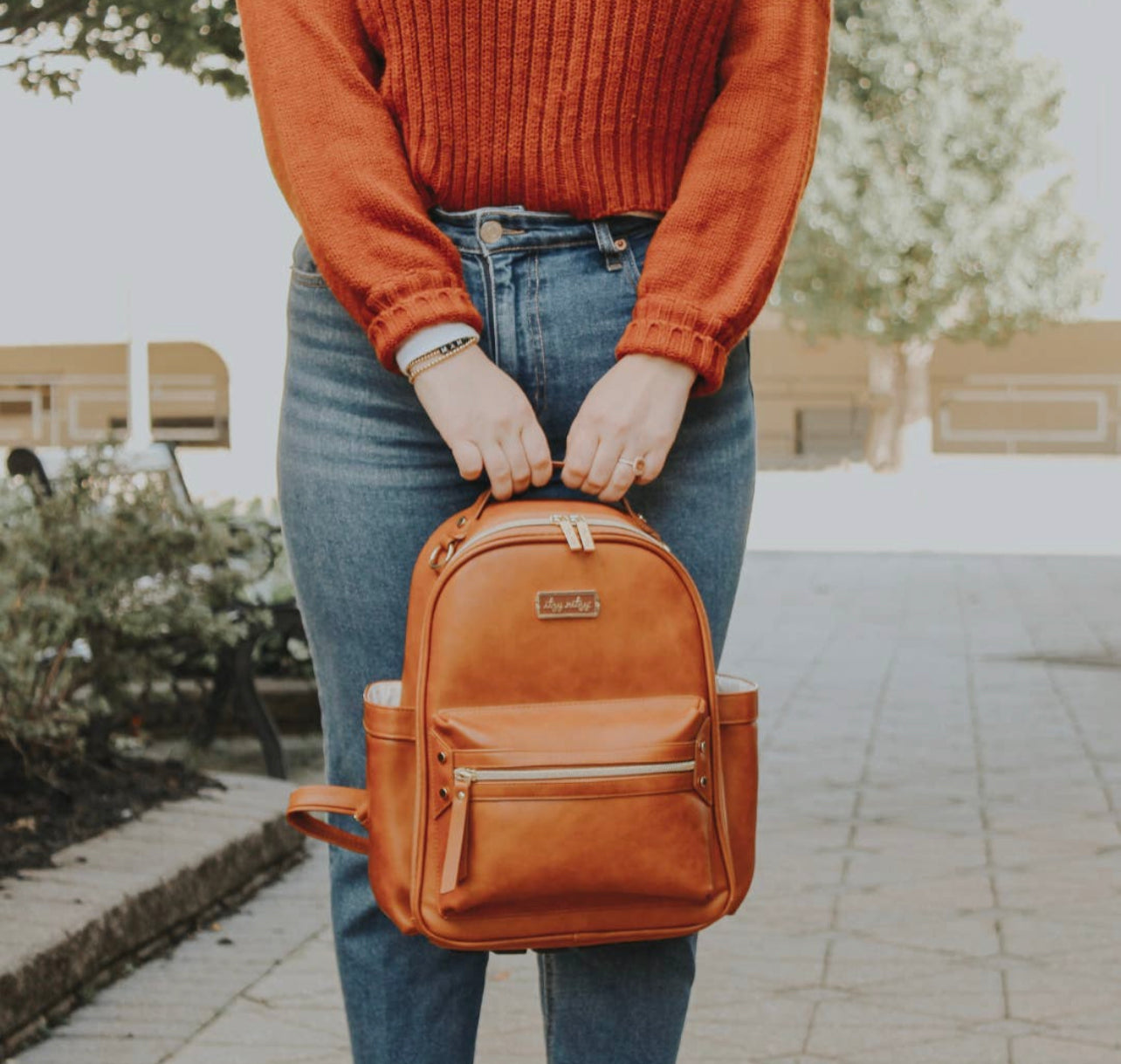 Itzy Ritzy Mini Diaper Bag - Cognac