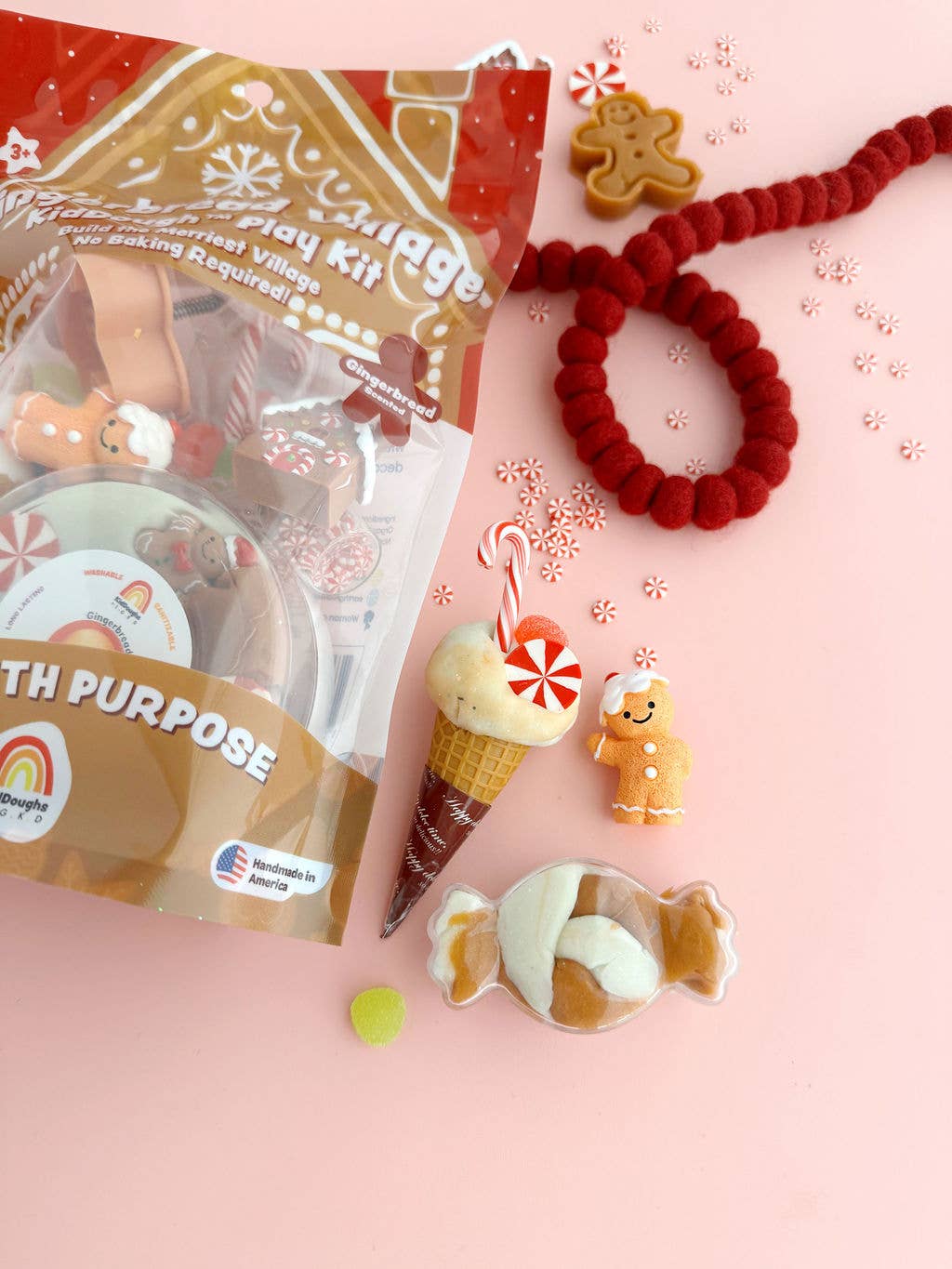 Gingerbread Village KidDough Play Kit by Earth Grown KidDoughs