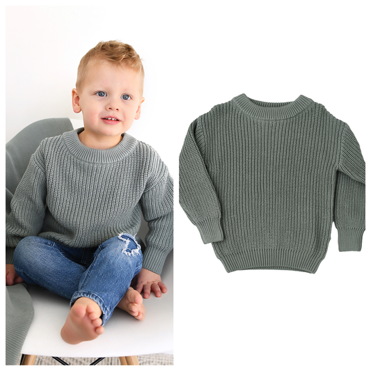 Eucalyptus Solid Knit Sweater