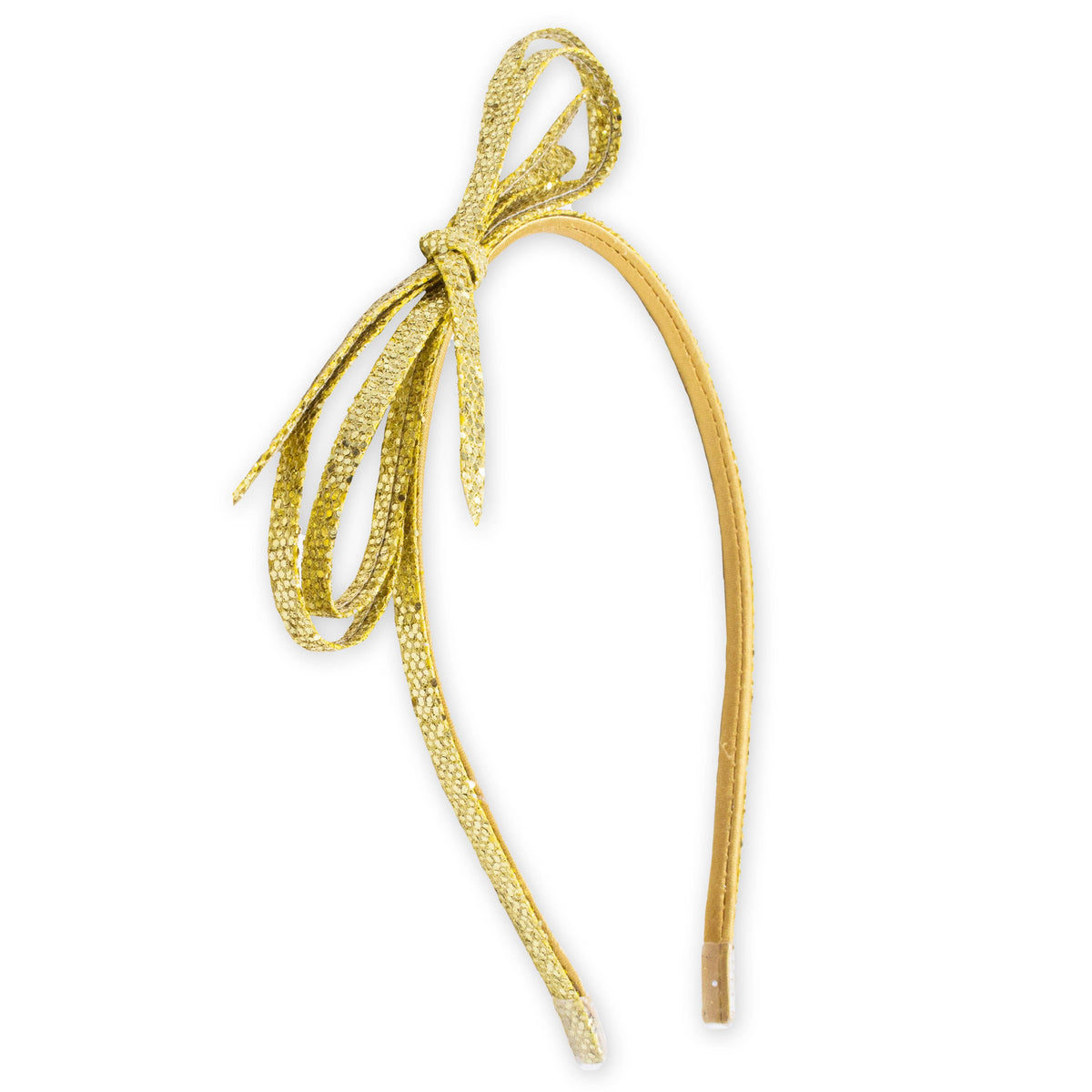 Thin Metallic Bow Headband