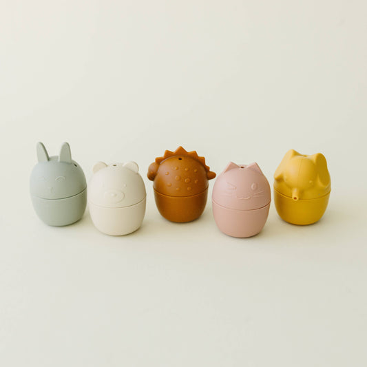 Silicone Animal Bath Toys - 5 Piece Set