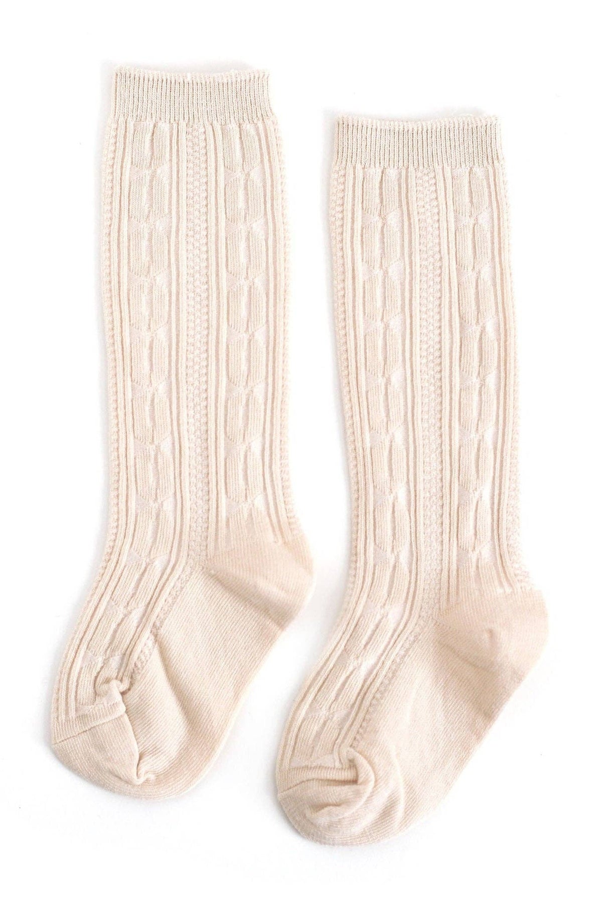 Vanilla Cable Knit Knee High Socks