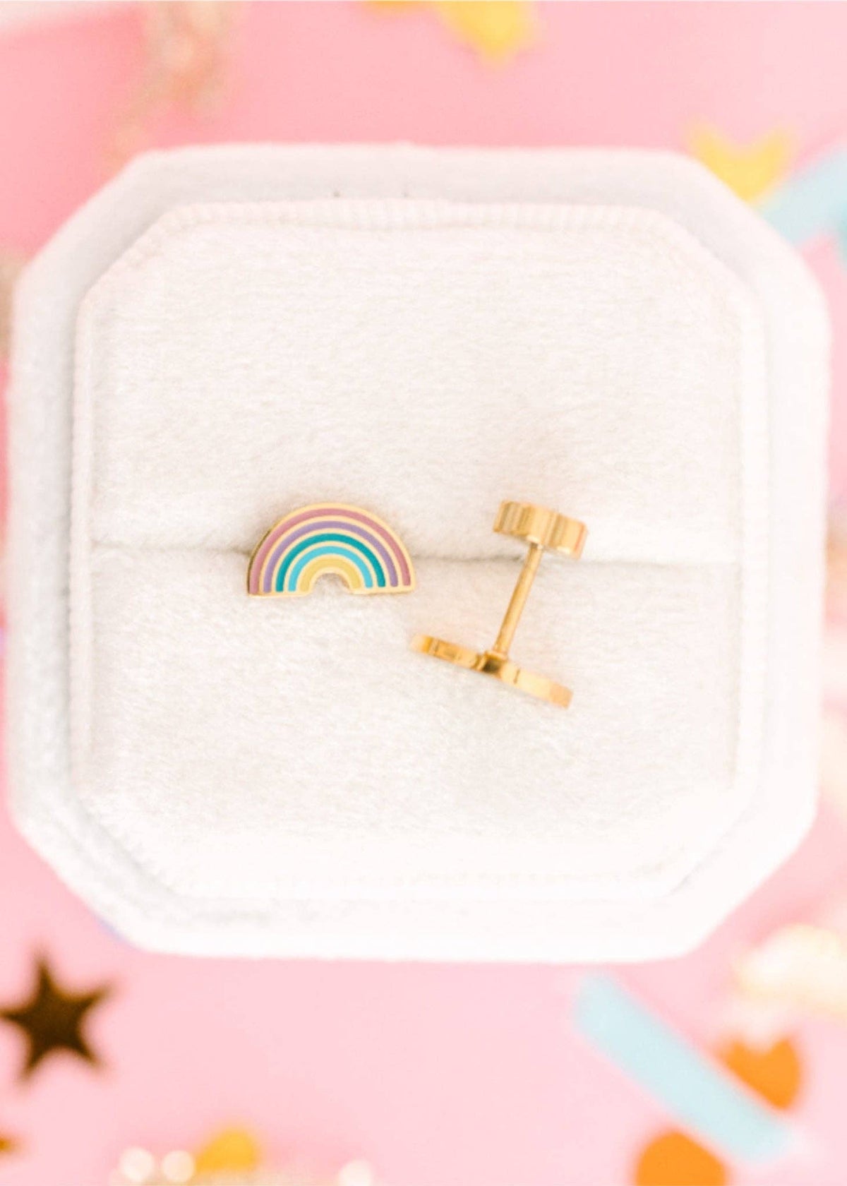 Rainbow Flat Back Earrings
