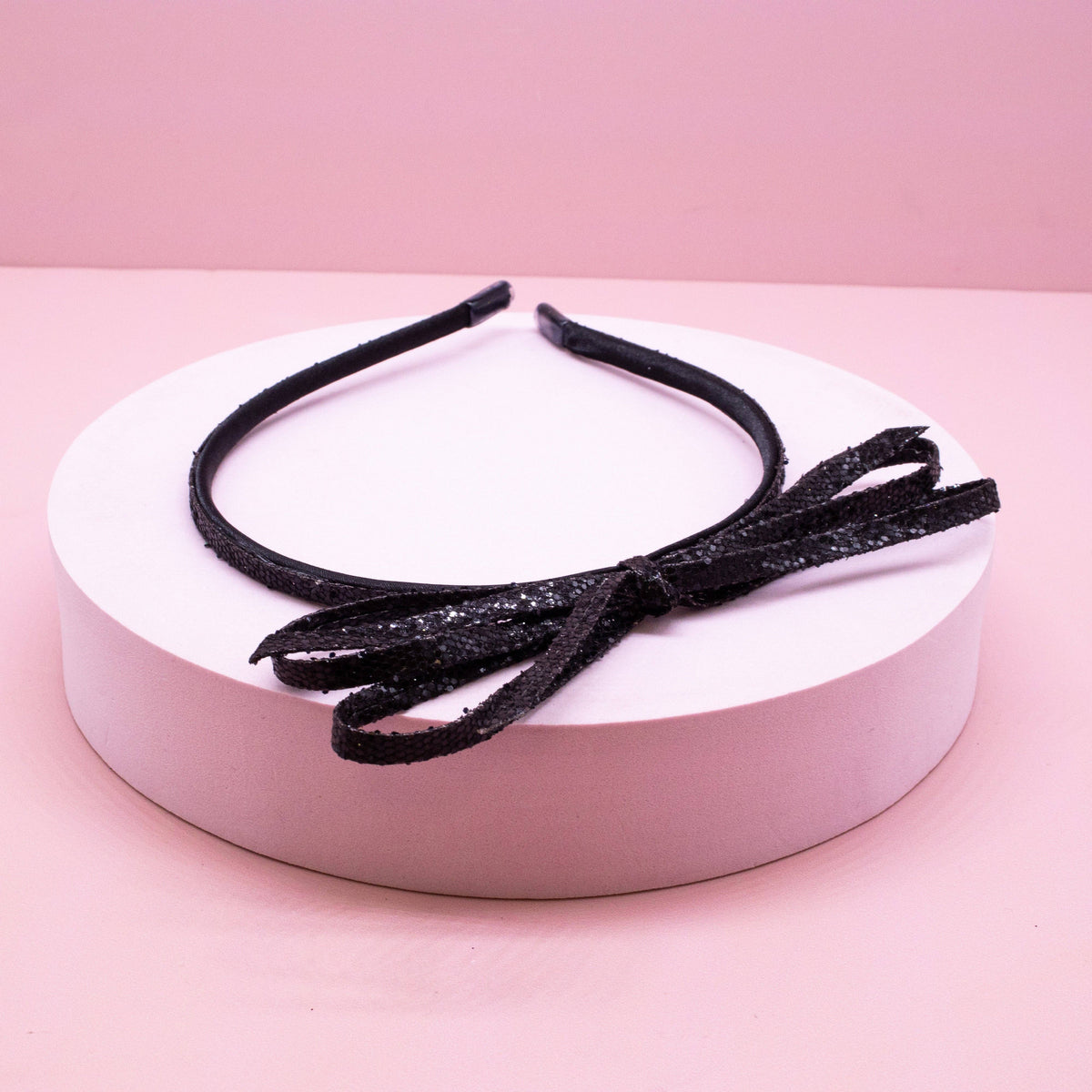 Thin Metallic Bow Headband