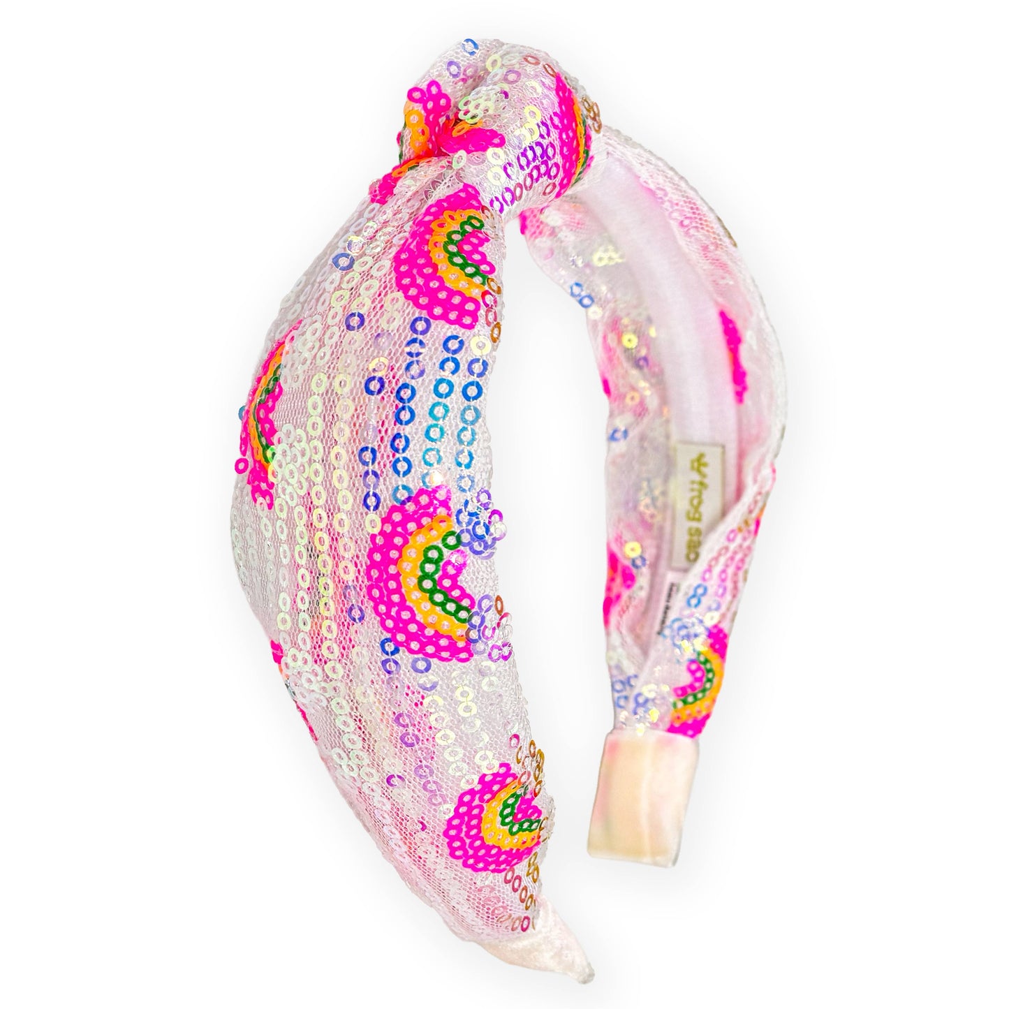 Rainbow Sequin Knot Headband
