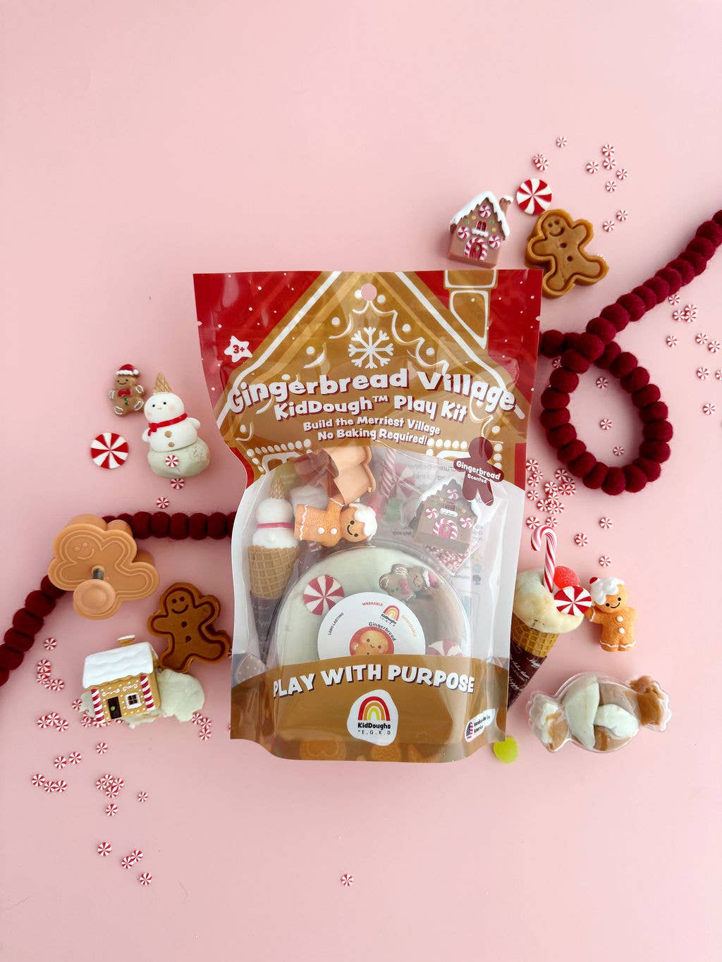 Gingerbread Village KidDough Play Kit by Earth Grown KidDoughs