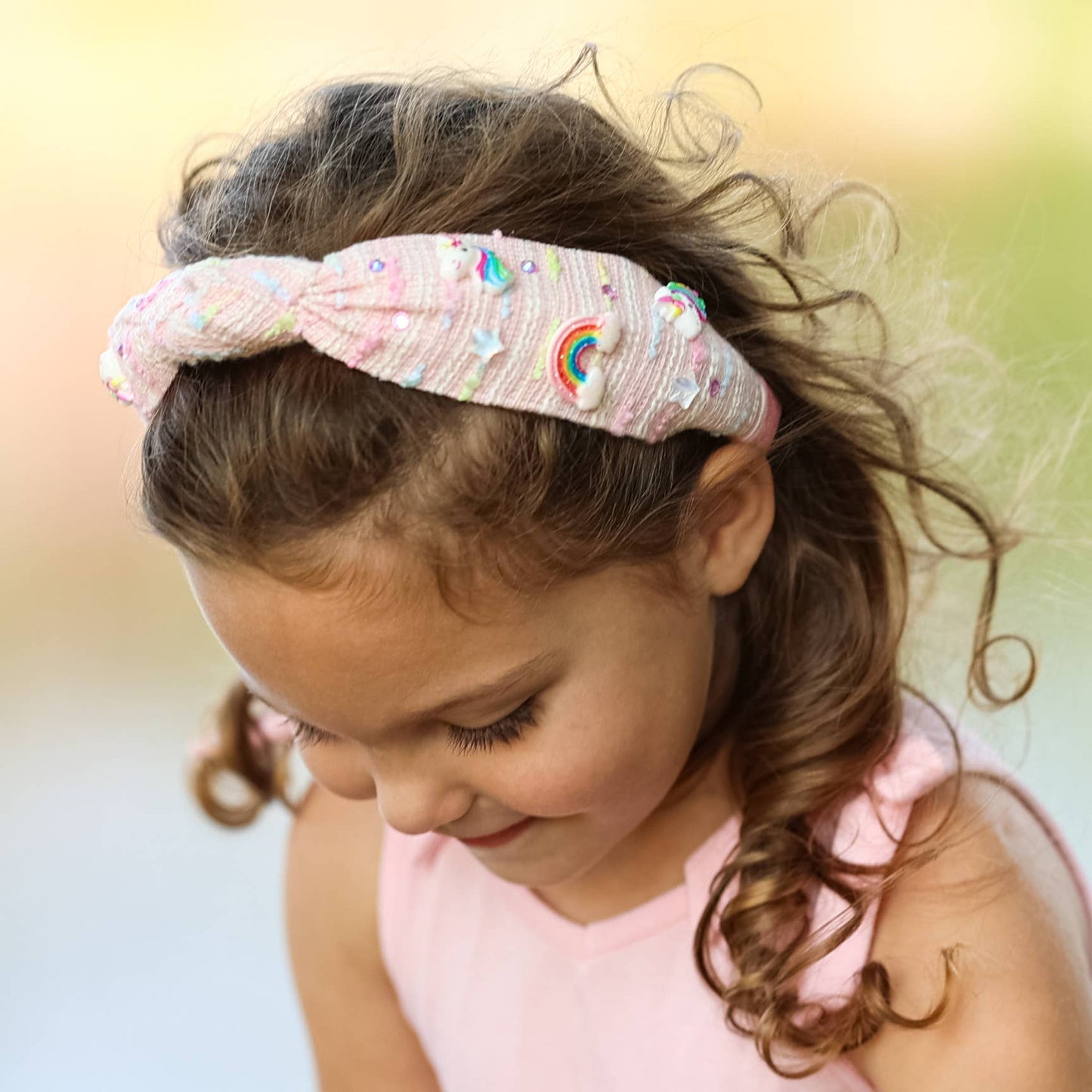 Unicorn Rainbow Knotted Headband