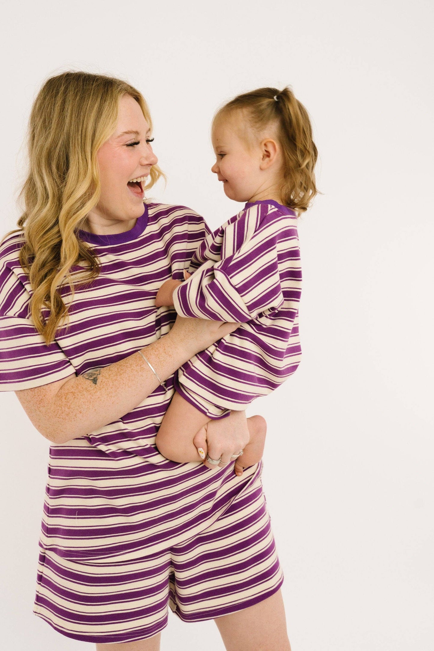 Plum Stripe Slouchy Set
