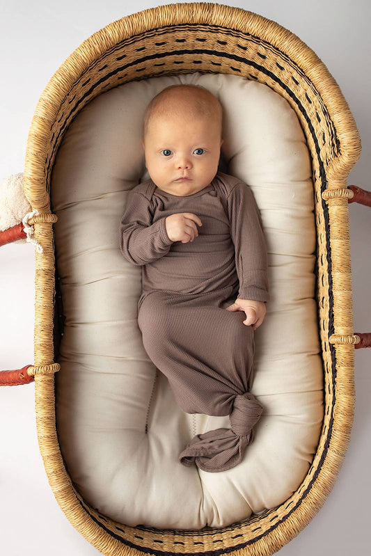 Cocoa Ribbed Knotted Gown