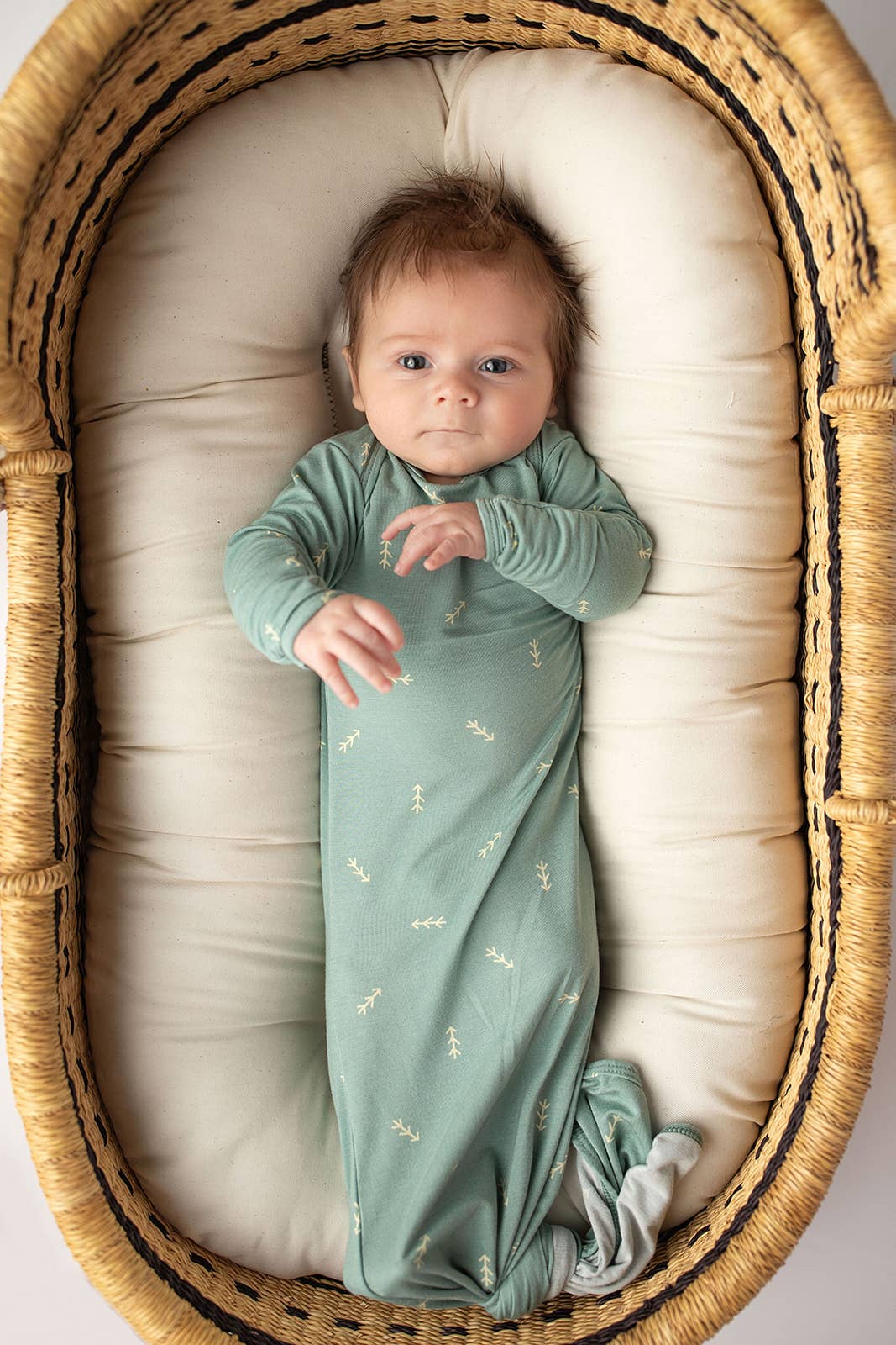 Arrow Print Knotted Baby Gown
