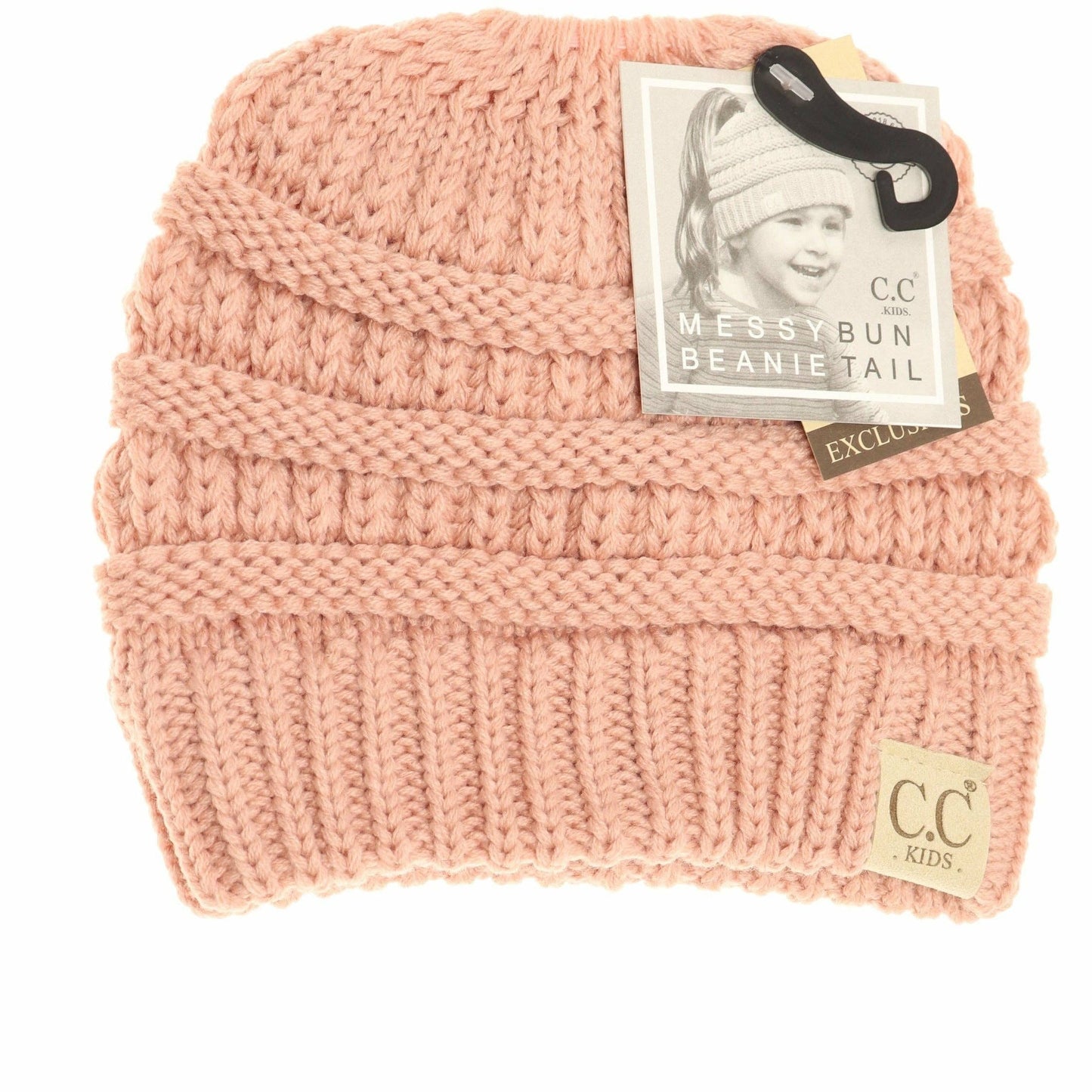 Kids Messy Bun Beanie