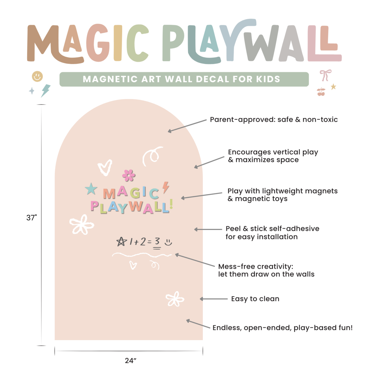 ORIGINAL Arch Magnetic Magic Playwall for Kids