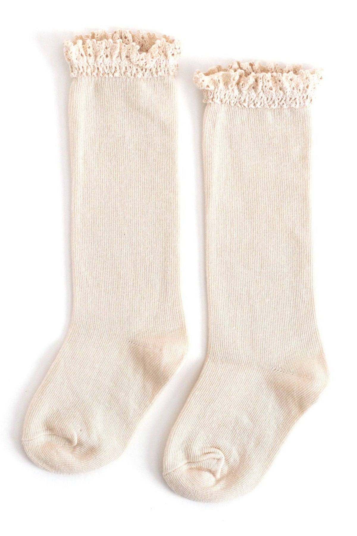 Vanilla Lace Top Knee High Socks