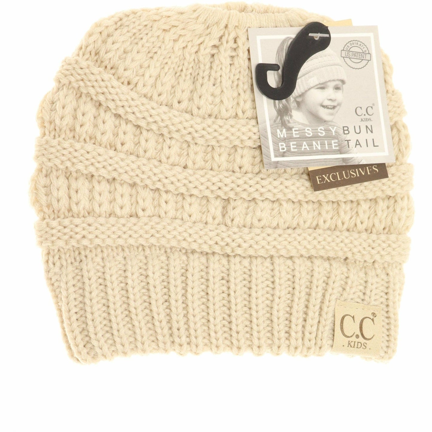 Kids Messy Bun Beanie