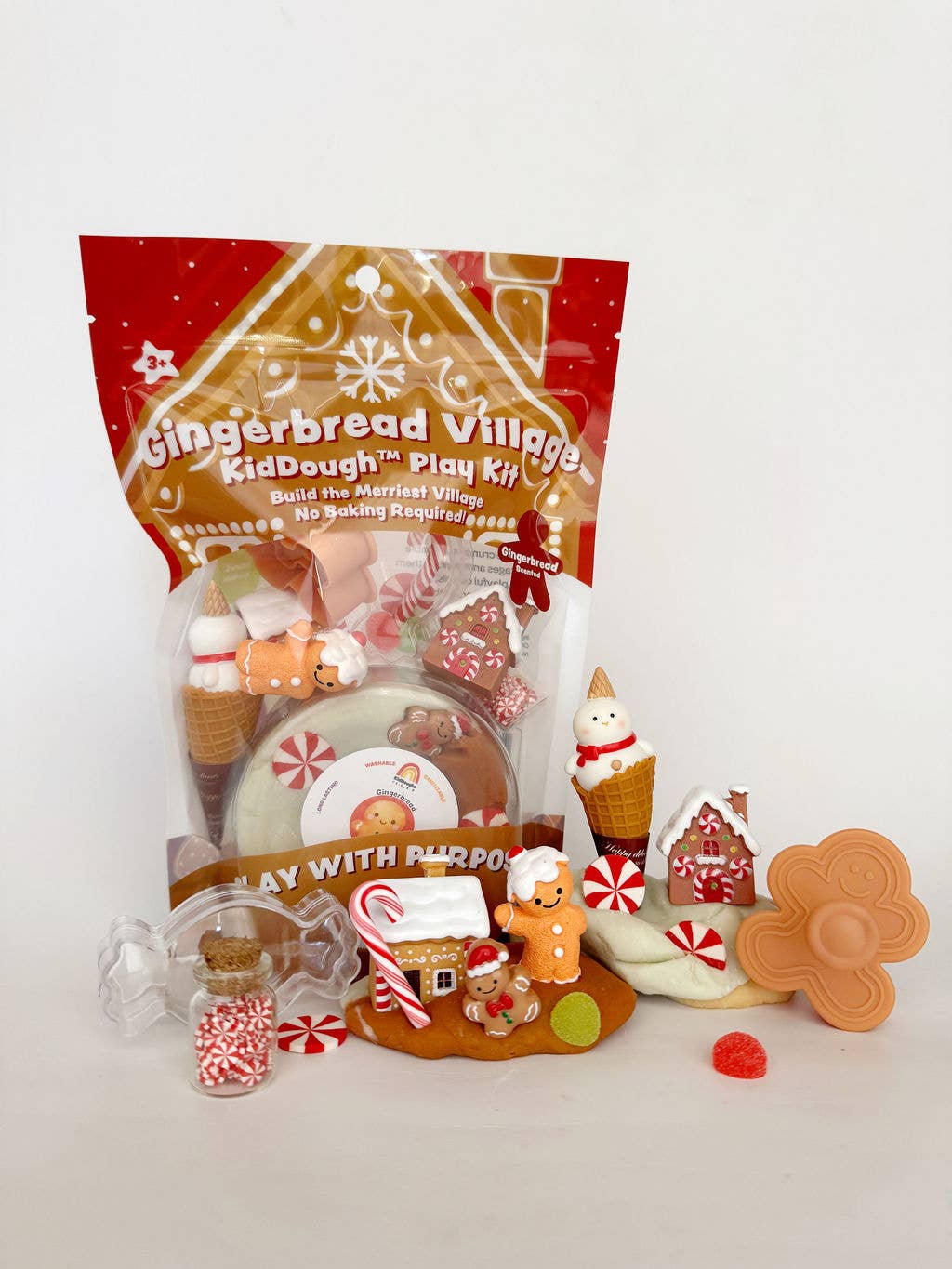 Gingerbread Village KidDough Play Kit by Earth Grown KidDoughs